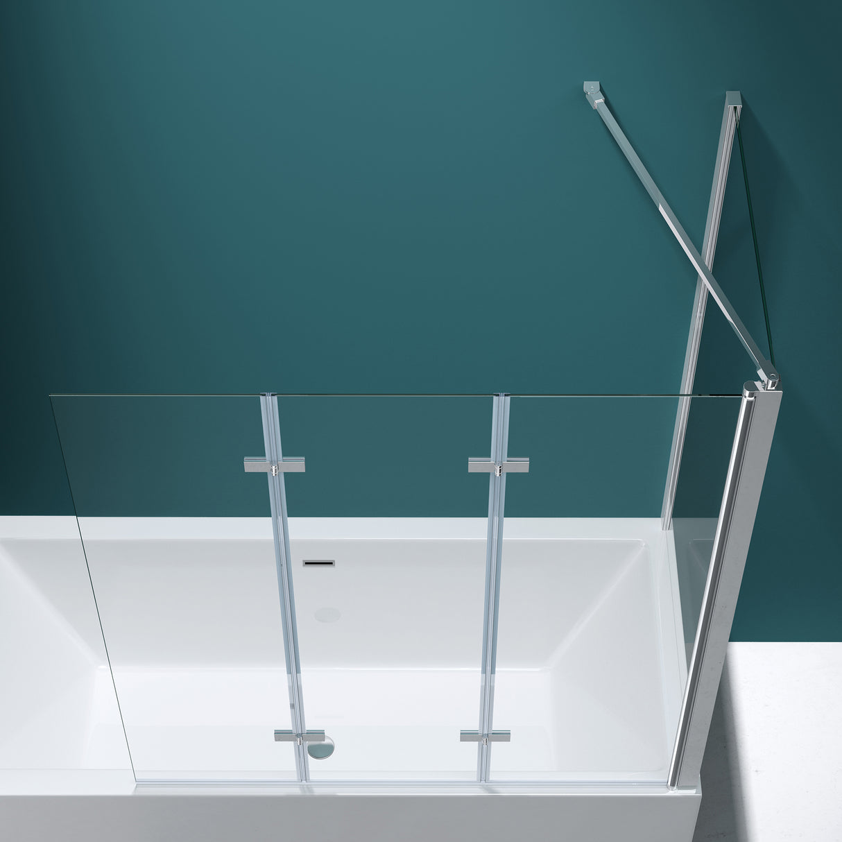 glasvilla Duschwand para bañera pared de bañera mampara de bañera 6mm vidrio de seguridad con sellado NANO accesorio de bañera separación de bañera Cortona116