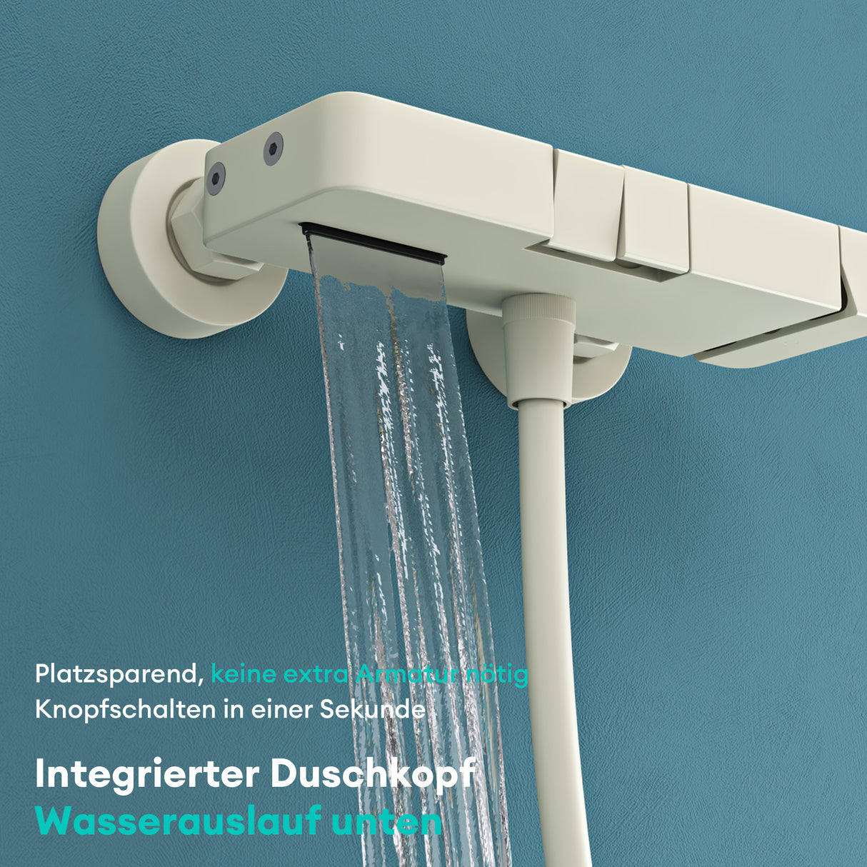 glasvilla sistema de ducha con ducha de lluvia cabezal de ducha 3 tipos de chorro ajustable en altura ducha de mano con salida inferior de aluminio sistema de ducha10