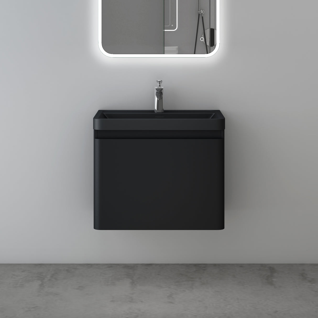 conjunto de muebles de baño glasvilla mueble de lavabo con cajones de cierre suave incluido lavabo de mineral Ancona