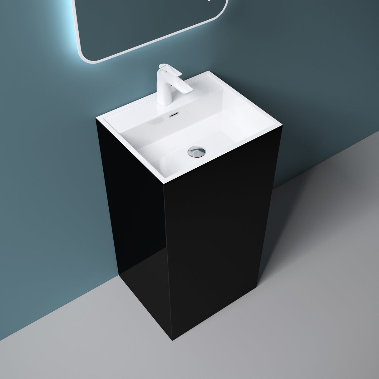 lavabo de diseño glasvilla freestanding Col34 de mineral compuesto