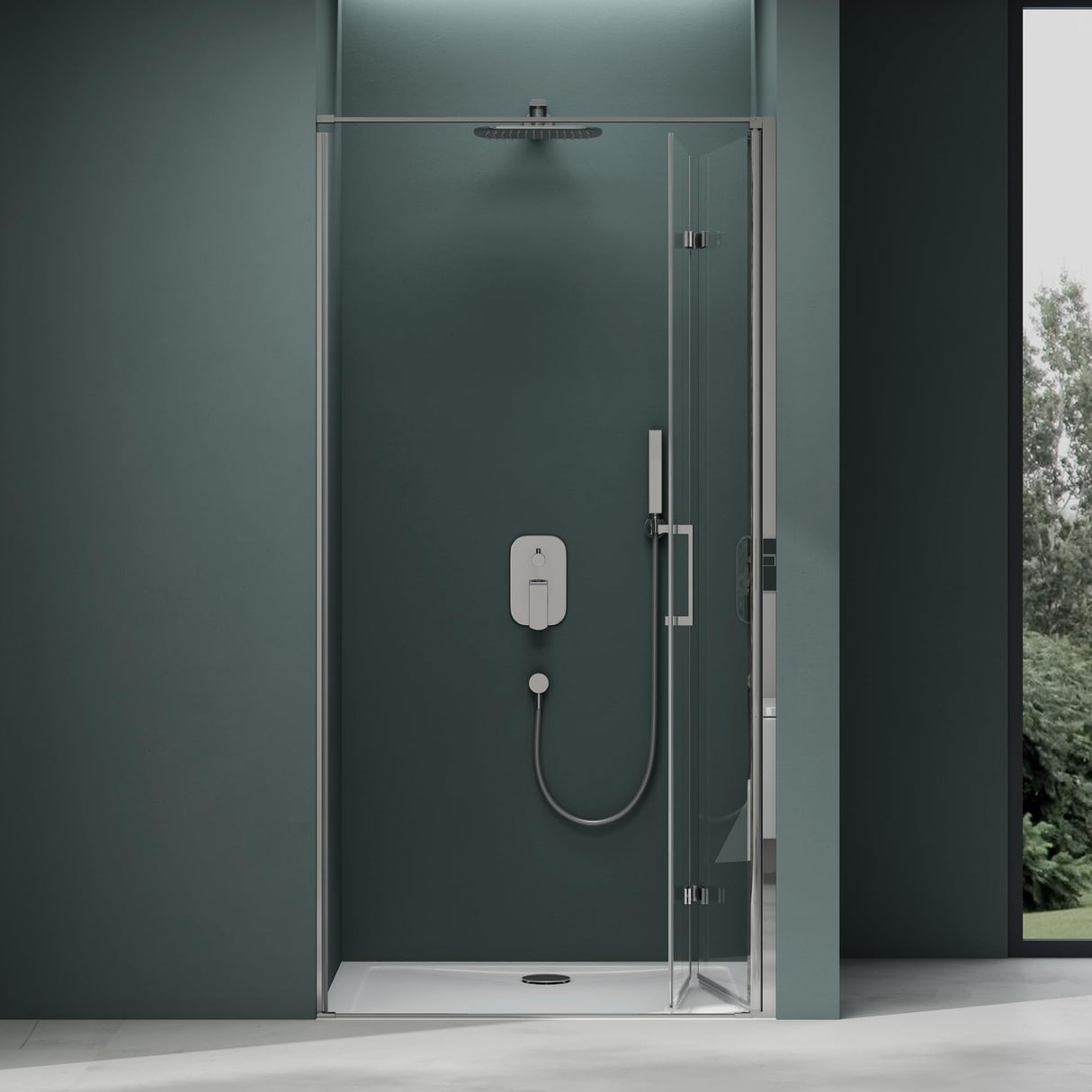 glasvilla Puerta de ducha Puerta de nicho ducha Separación de ducha Cabina de ducha Pared de ducha 8mm Vidrio claro ESG-Vidrio de seguridad con recubrimiento nano Teramo37K