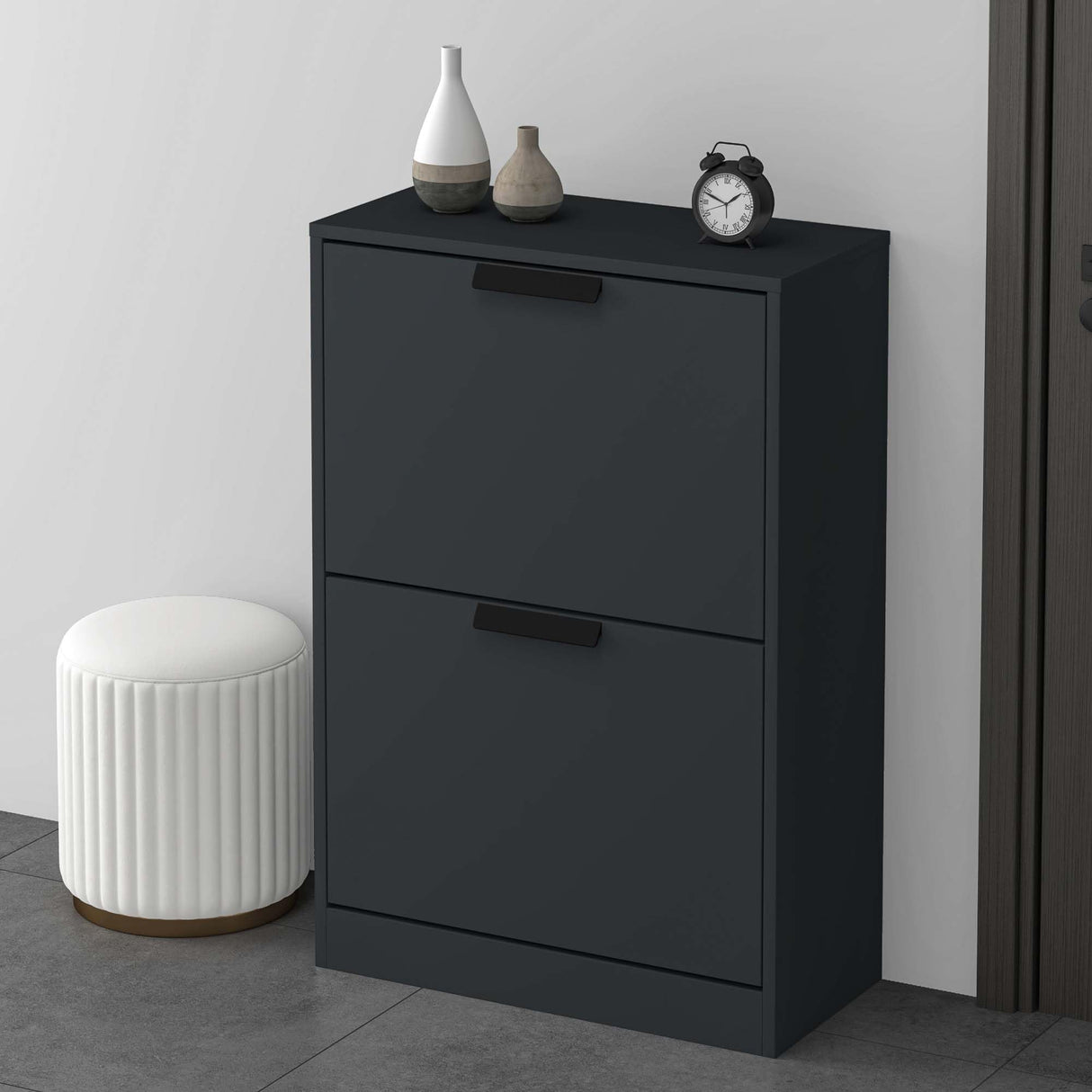 glasvilla Schuhschrank Schuhkommode Schuhkipper BxTxH: 60x28x89 cm Schmal Schuhregal Möbel Schuhschrank01