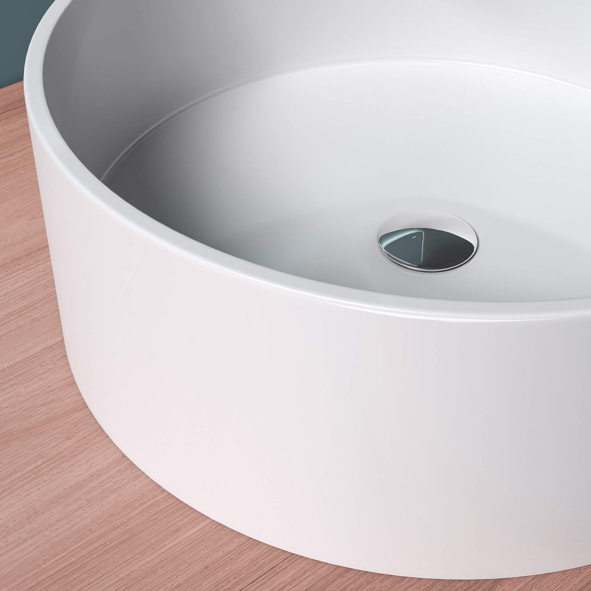 glasvilla 40x40x15cm Waschbecken rund Col804 Aufsatzwaschbecken ohne Hahnloch und Überlauf