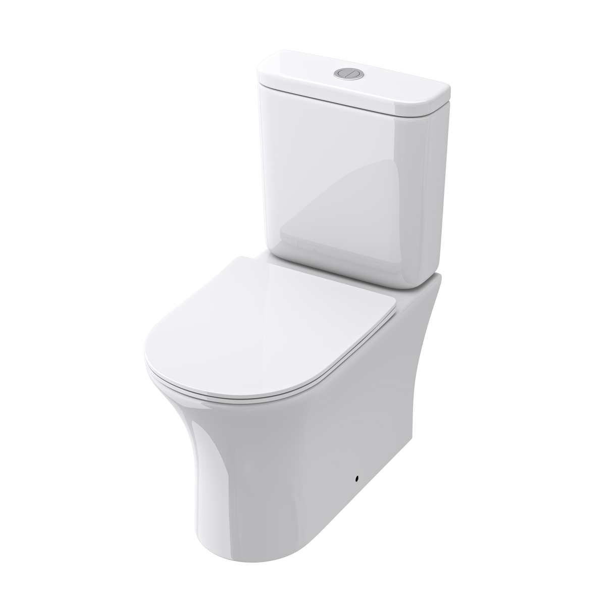 glasvilla Stand-WC Toilette Stand Toilette aus Keramik Spülrandloses WC bodenstehenden Toiletten