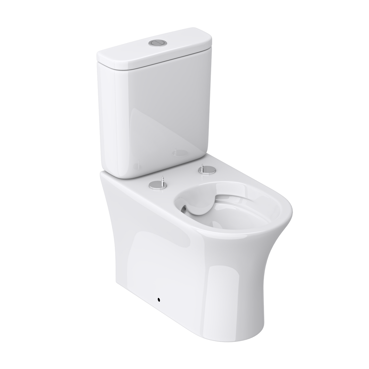 glasvilla Stand-WC Toilette Stand Toilette aus Keramik Spülrandloses WC bodenstehenden Toiletten