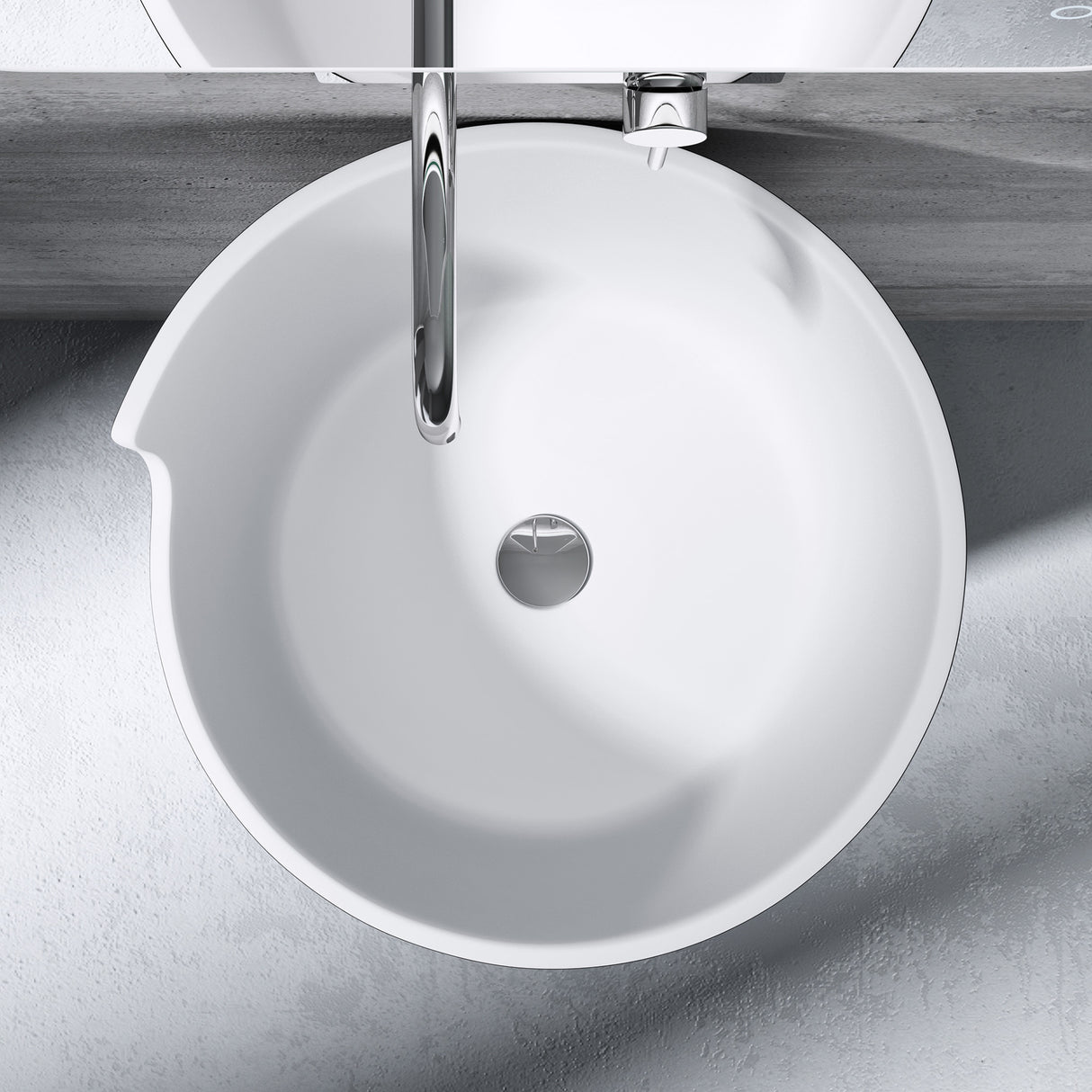 lavabo de diseño glasvilla freestanding Col30 de mineral compuesto