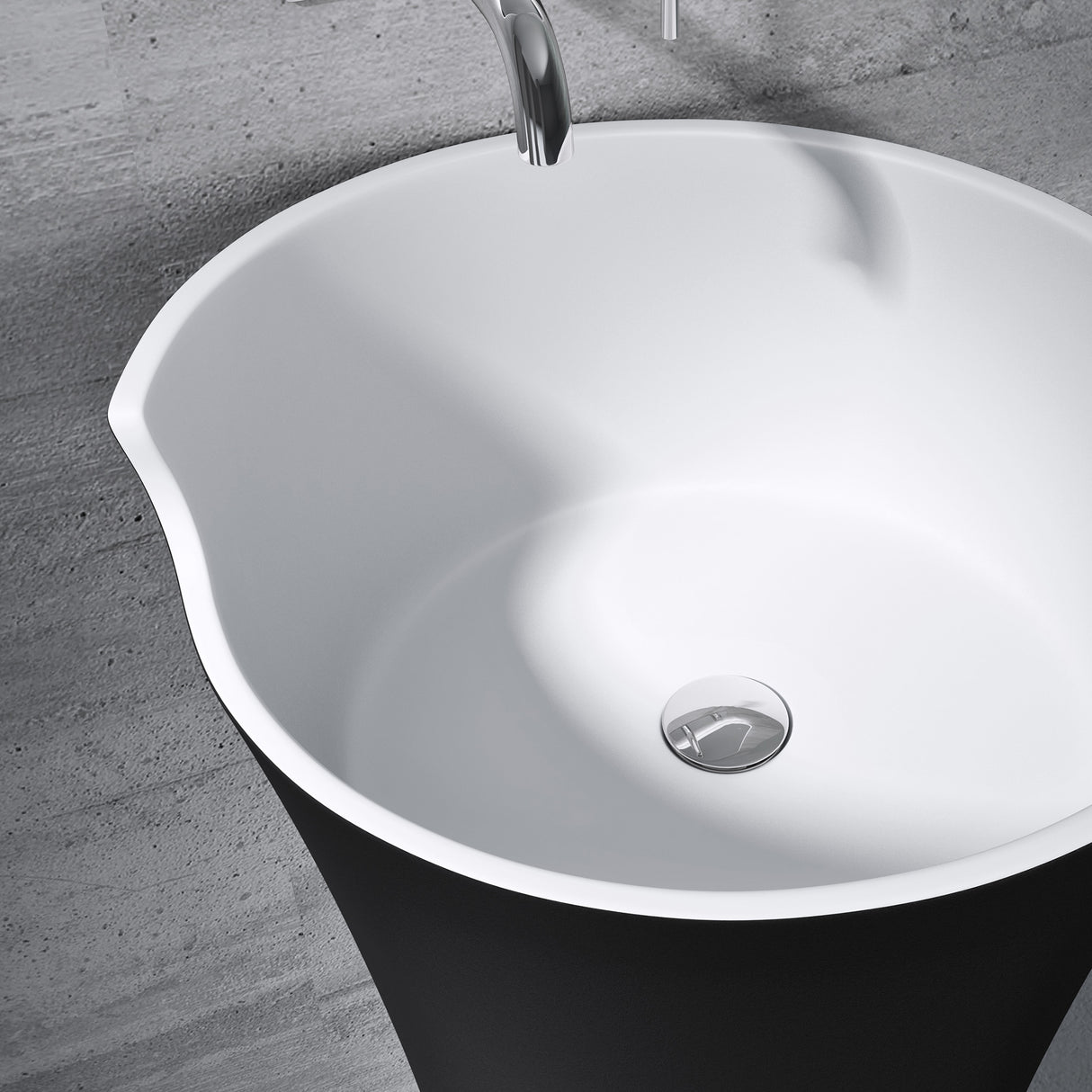 lavabo de diseño glasvilla freestanding Col30 de mineral compuesto