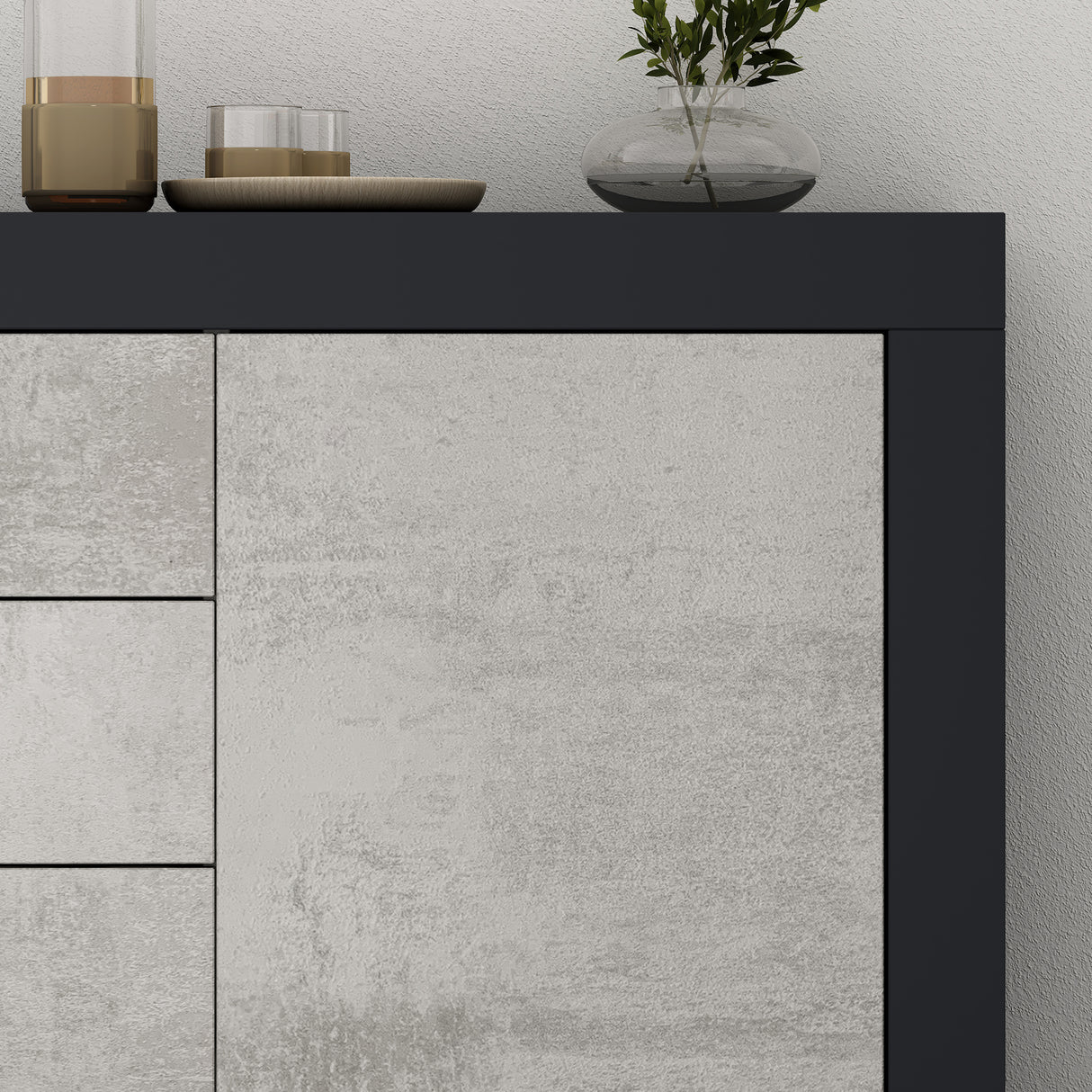 glasvilla Sideboard Aufbewahrungsschrank BTH: 167x36x70 cm mit 2 Schränken und 4 Schubladen Kommode Mehrzweckschrank Möbel Schrank03