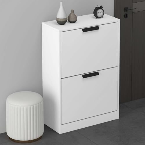 glasvilla Schuhschrank Schuhkommode Schuhkipper BxTxH: 60x28x89 cm Schmal Schuhregal Möbel Schuhschrank01