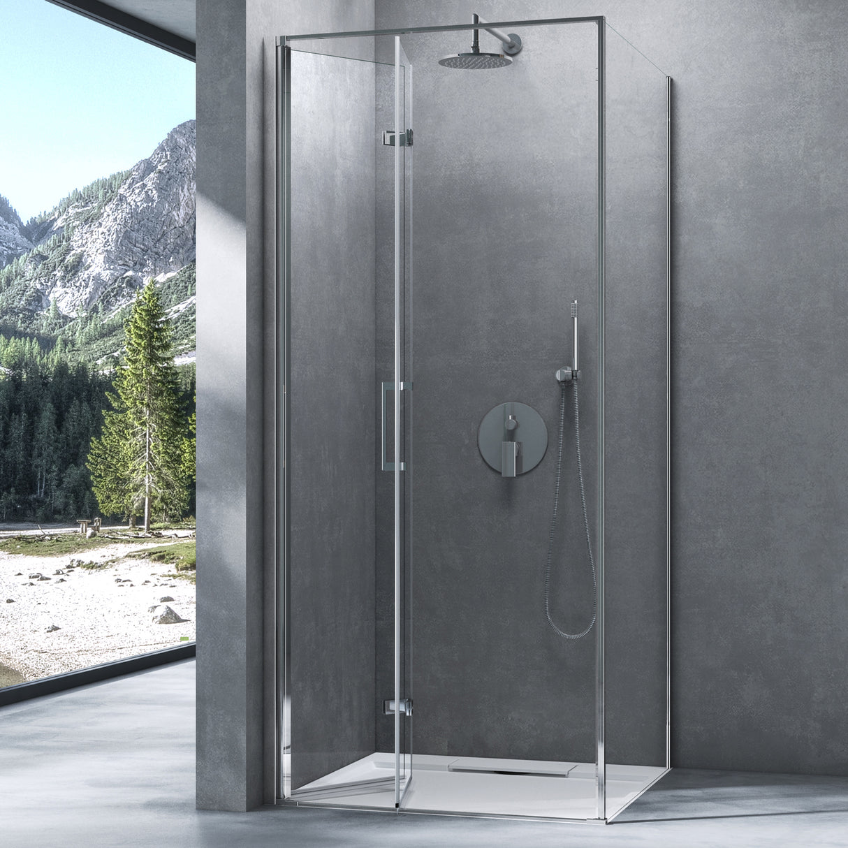 galsvilla Duschkabine Duschabtrennung 8mm ESG-Sicherheitsglas Nano-Beschichtung Hebe-Senk-Mechanismus Rav37-Plus