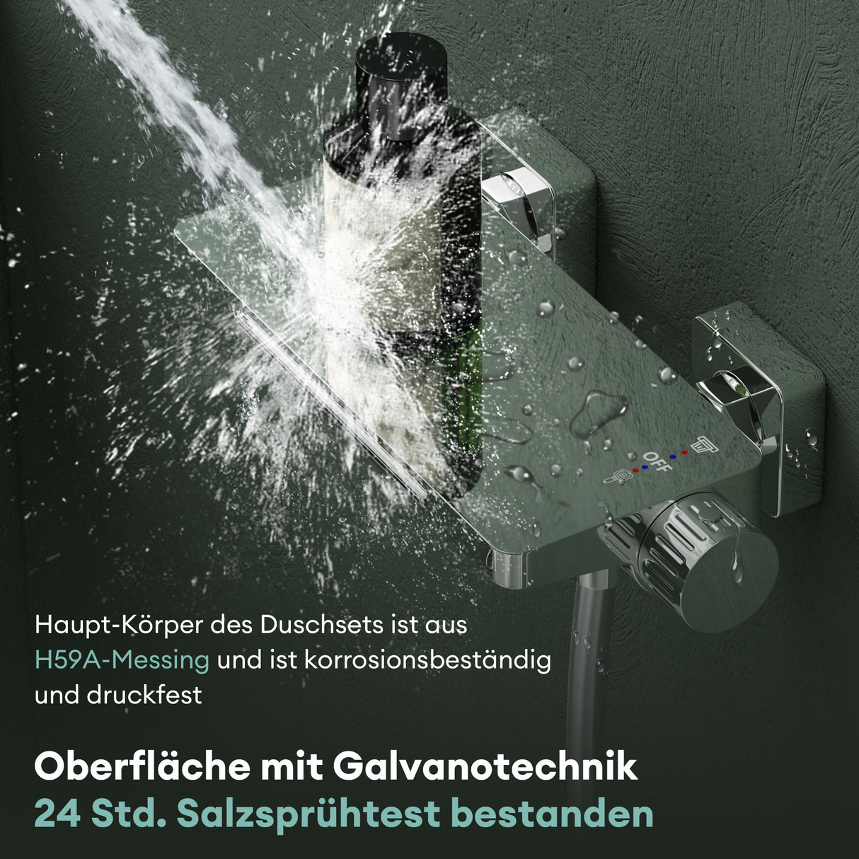 grifos de bañera glasvilla con ducha de mano, grifo de bañera con cascada, tipos de chorro, ducha de mano de latón, incluye barra de ducha y manguera de ducha