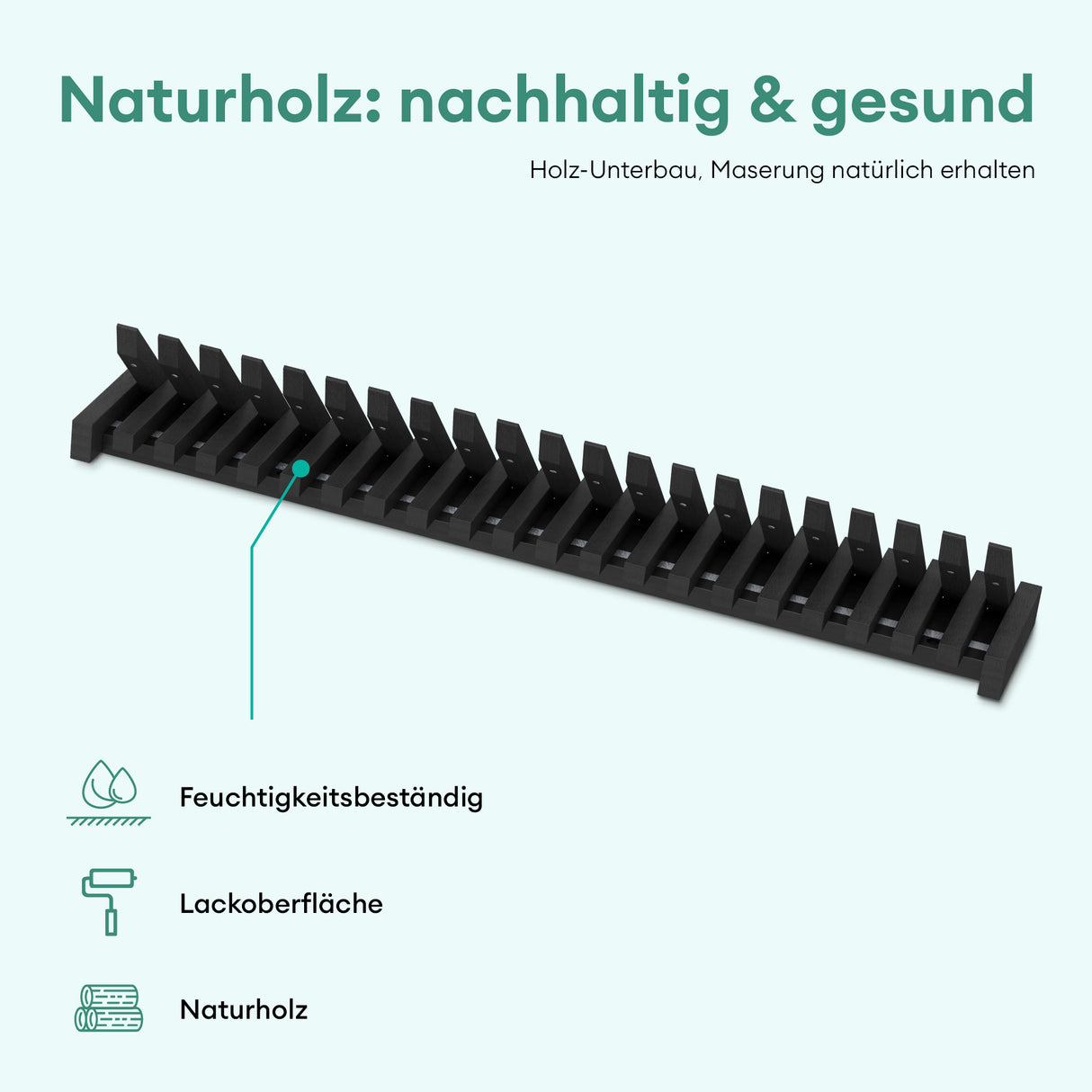 glasvilla Appendiabiti da Parete in Legno, Attaccapanni da Muro Moderno per Camera da Letto, Ingresso, Studio con Gancio Pieghevole e Salvaspazio, Twigro-01