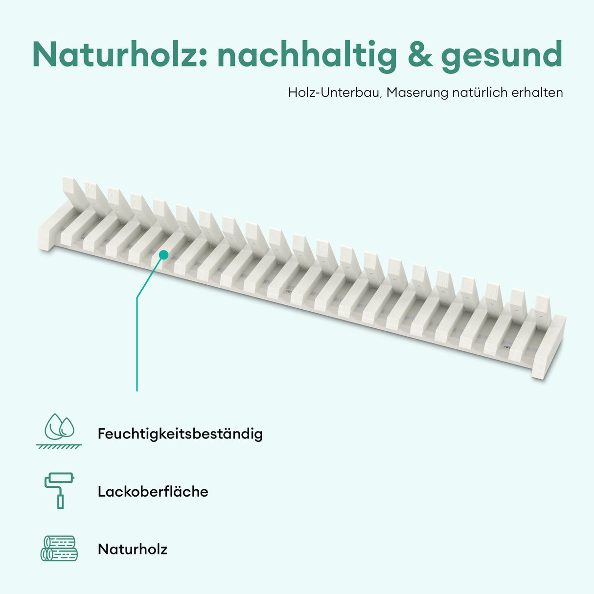 glasvilla Appendiabiti da Parete in Legno, Attaccapanni da Muro Moderno per Camera da Letto, Ingresso, Studio con Gancio Pieghevole e Salvaspazio, Twigro-01