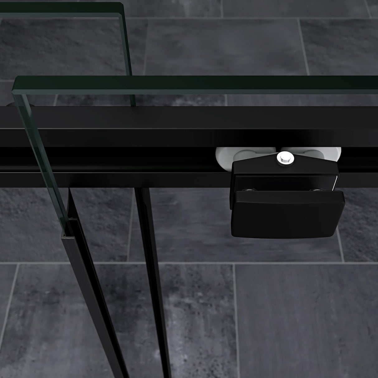 glasvilla Duschkabine Duschabtrennung Schwarz 8mm Sicherheitsglas mit NANO Eck-Dusche mit Schiebetür Ravenna18