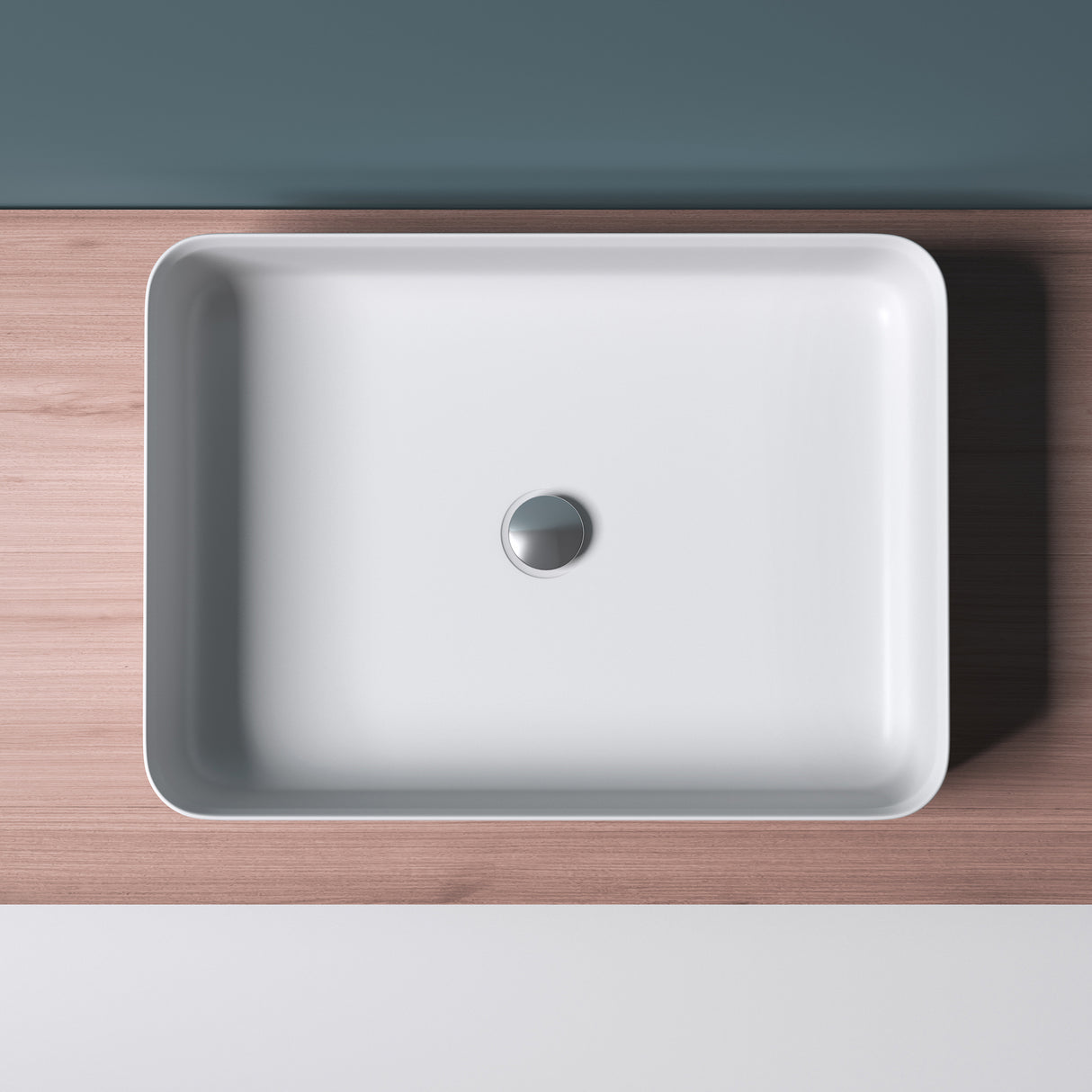 glasvilla Waschbecken Aufsatzwaschbecken Mineralguss Rechteckig Waschschale Waschplatz Waschtisch Col812