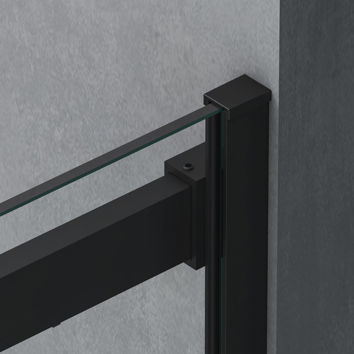 glasvilla Puerta de ducha Puerta de nicho ducha Separación de ducha Cabina de ducha Cristal claro 8mm ESG-Vidrio de seguridad con recubrimiento nano Teramo19K Negro