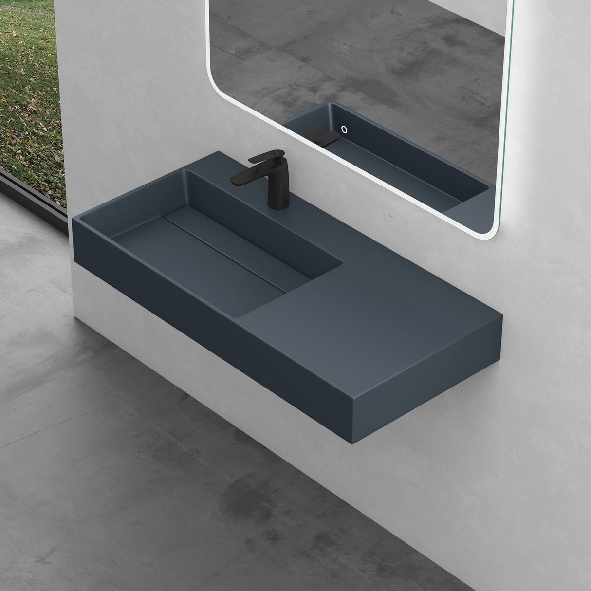 Lavabo Glasvilla Col12 – Mineralguss, diseño moderno y libertad total de instalación