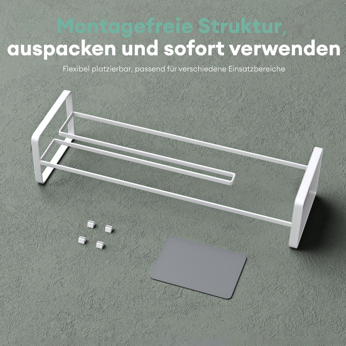 glasvilla Porta Carta Igienica da Terra con Mensola 16x12x52cm, Porta Rotolo di Carta Igienica in Acciaio al Carbonio con Rivestimento Impermeabile e Antiruggine, Senza Installazione Reglo-04