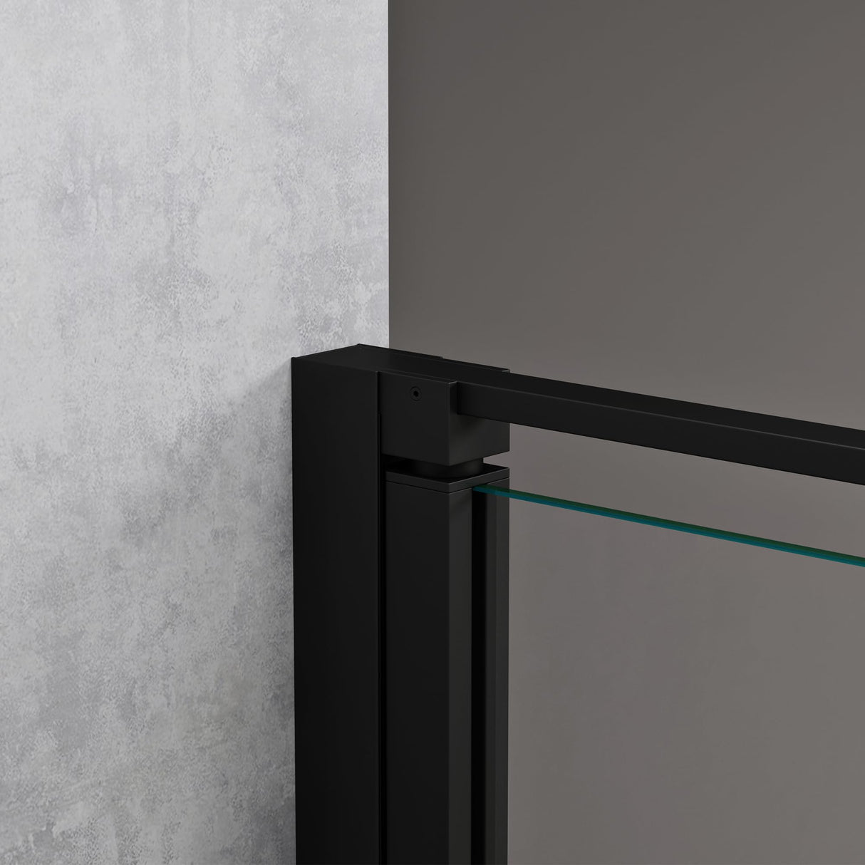 glasvilla Puerta de ducha Puerta de nicho ducha Separación de ducha Cromo y Negro Cabina de ducha Puerta oscilante 8mm vidrio de seguridad ESG con recubrimiento nano Mecanismo de elevación y descenso Vidrio claro y vidrio esmerilado Rayas Teramo36K