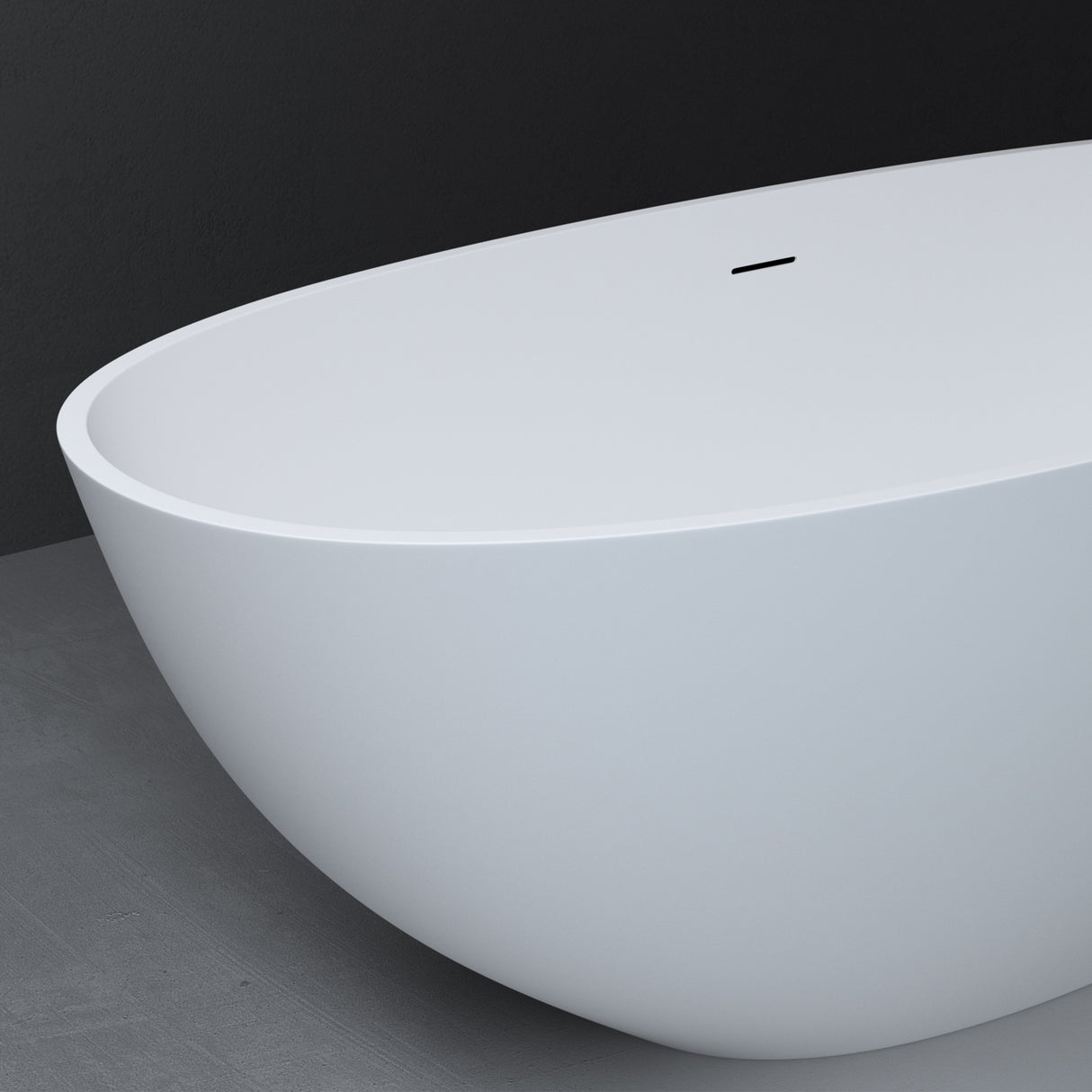 glasvilla Bañera independiente Blanco mate de mineral fundido Bañera de pie incl. sellado Nano