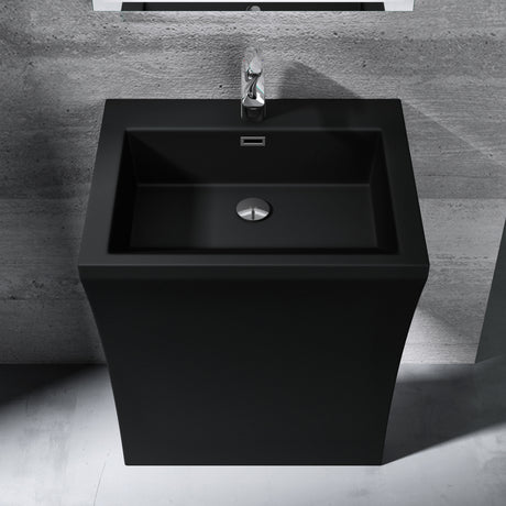 glasvilla Standwaschbecken Eckig Design Standwaschtisch Col07 Gussmarmor Design Waschplatz Waschsäule Standsäule