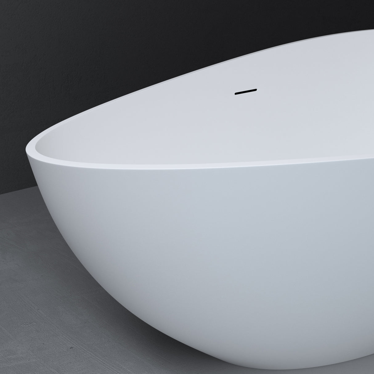 glasvilla Bañera independiente Blanco mate de mineral fundido Bañera de pie incl. sellado Nano