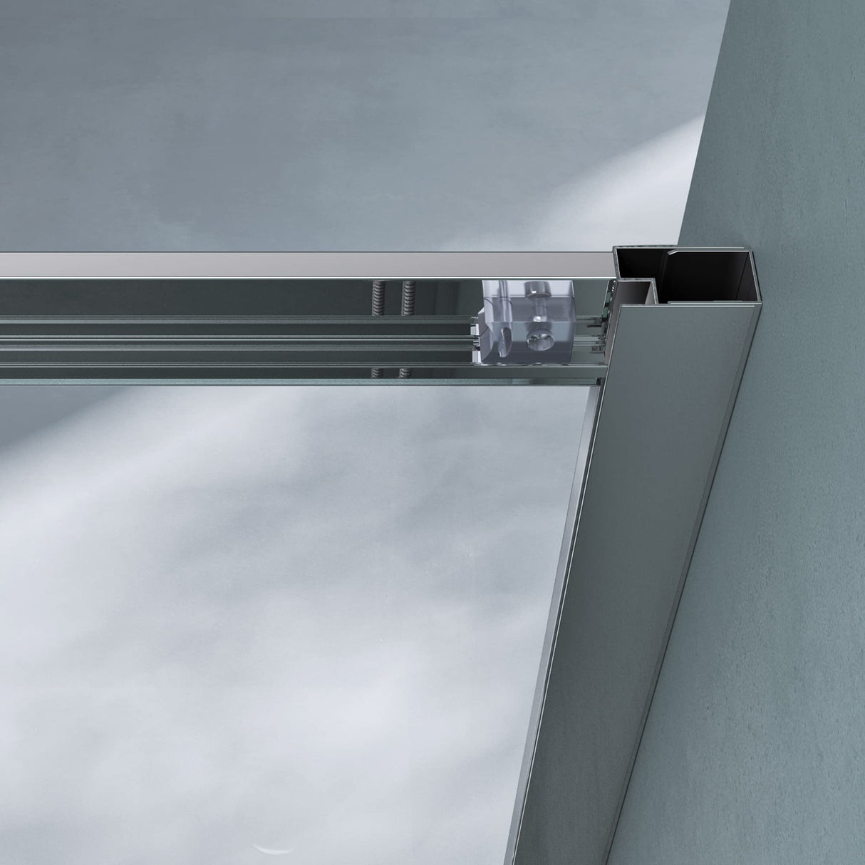 cabina de ducha glasvilla con puerta corredera doble puerta de ducha entrada de esquina vidrio real efecto loto 6mm vidrio de seguridad ESG Ravenna16K