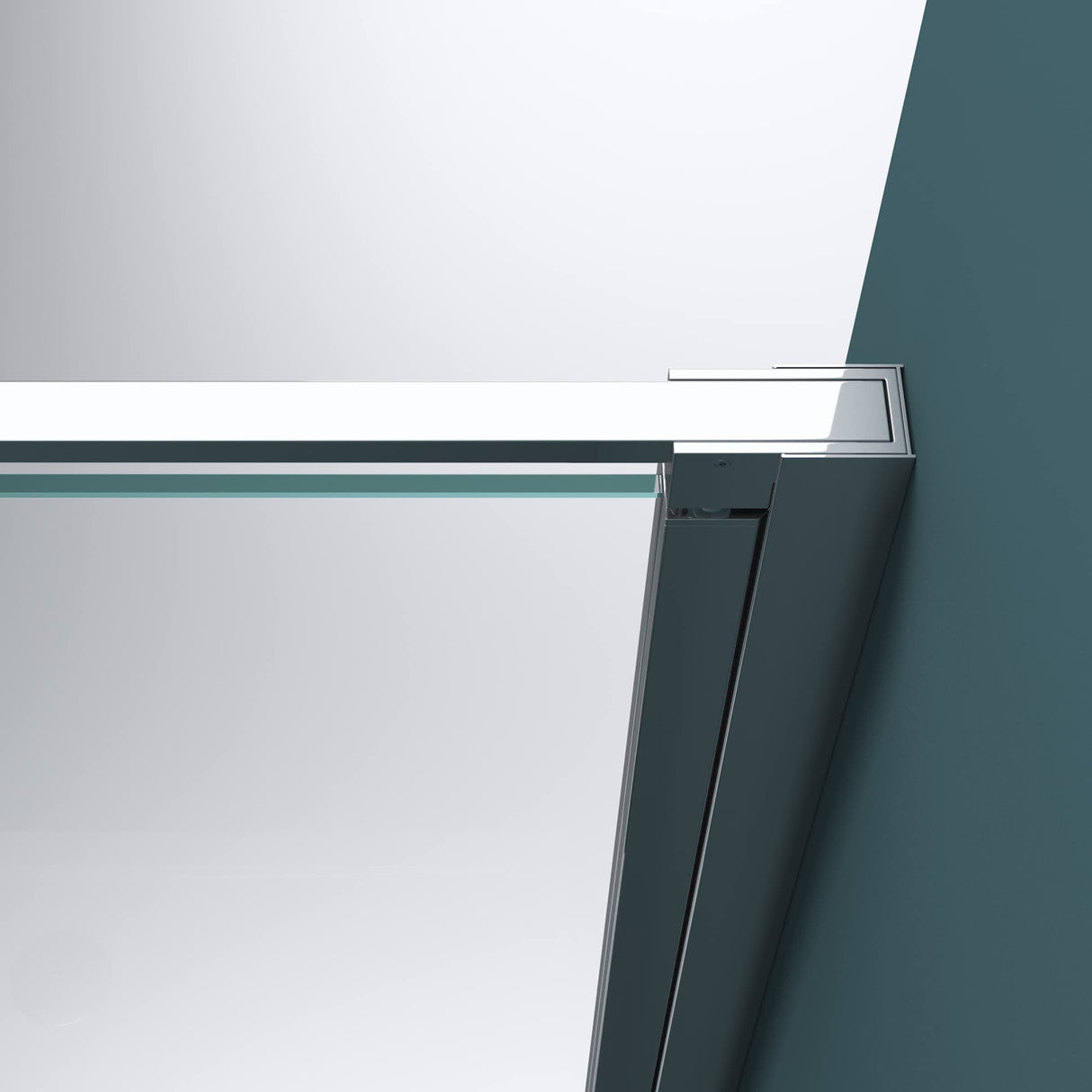 glasvilla Puerta de ducha Puerta de nicho ducha Separación de ducha Cromo y Negro Cabina de ducha Puerta oscilante 180° Doble puerta 8mm ESG Recubrimiento Nano Cristal transparente con mecanismo de elevación y descenso Teramo66