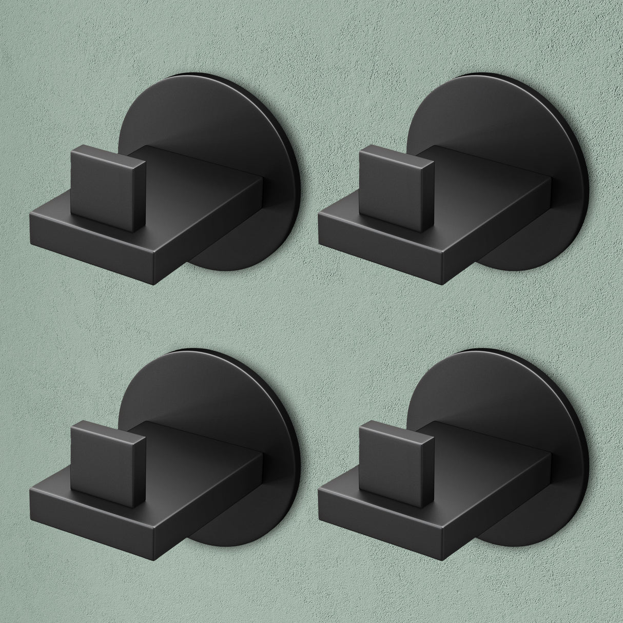 Glasvilla Design – Ganchos de pared de acero inoxidable Stalo-08 / Stalo-09 con montaje adhesivo o atornillado