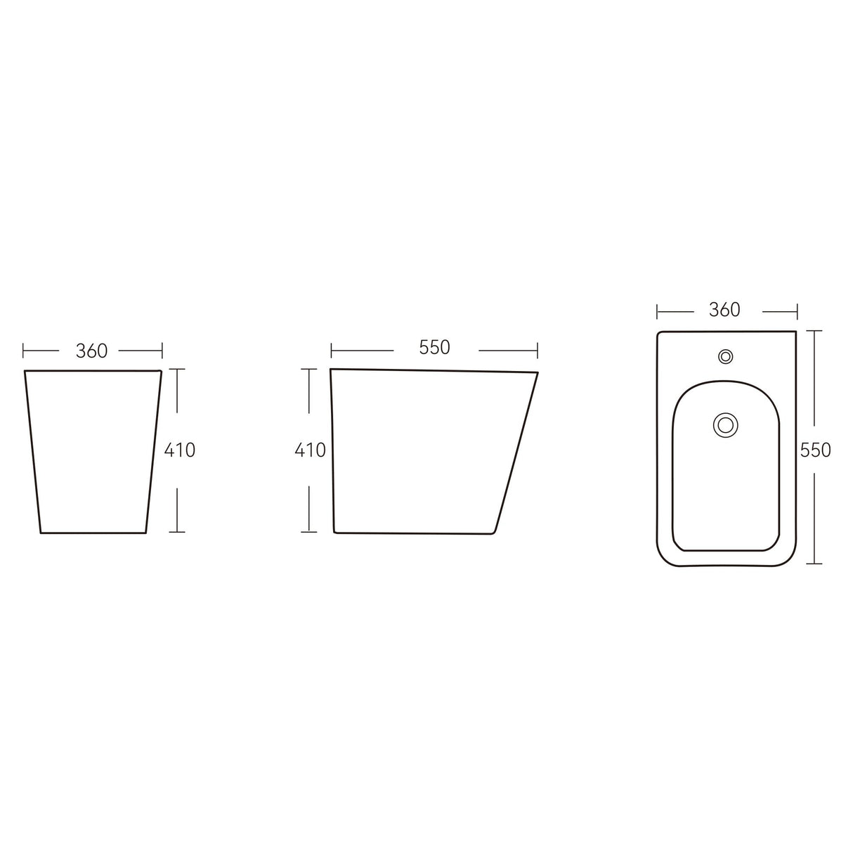 bidet de pared glasvilla cerámica bidet colgante bidet wc forma hermosa blanco