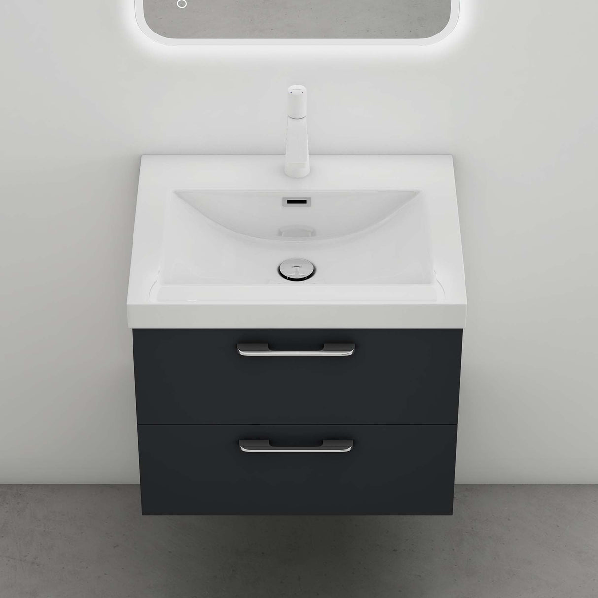 muebles de baño glasvilla 2 piezas: lavabo y mueble de baño montado Bavaria