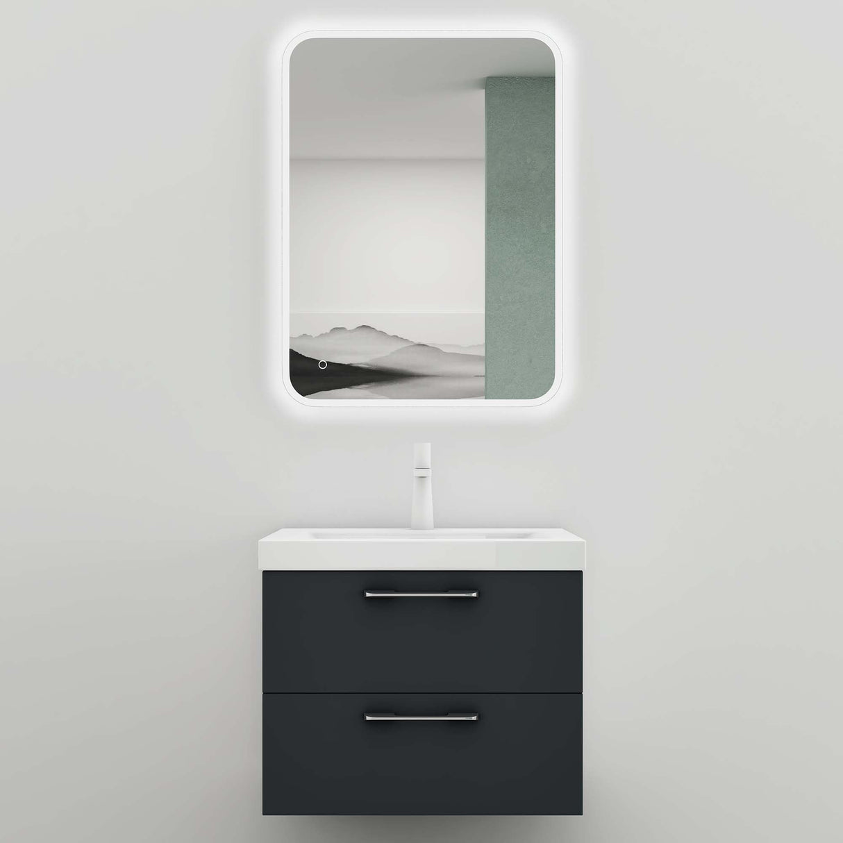 muebles de baño glasvilla 2 piezas: lavabo y mueble de baño montado Bavaria