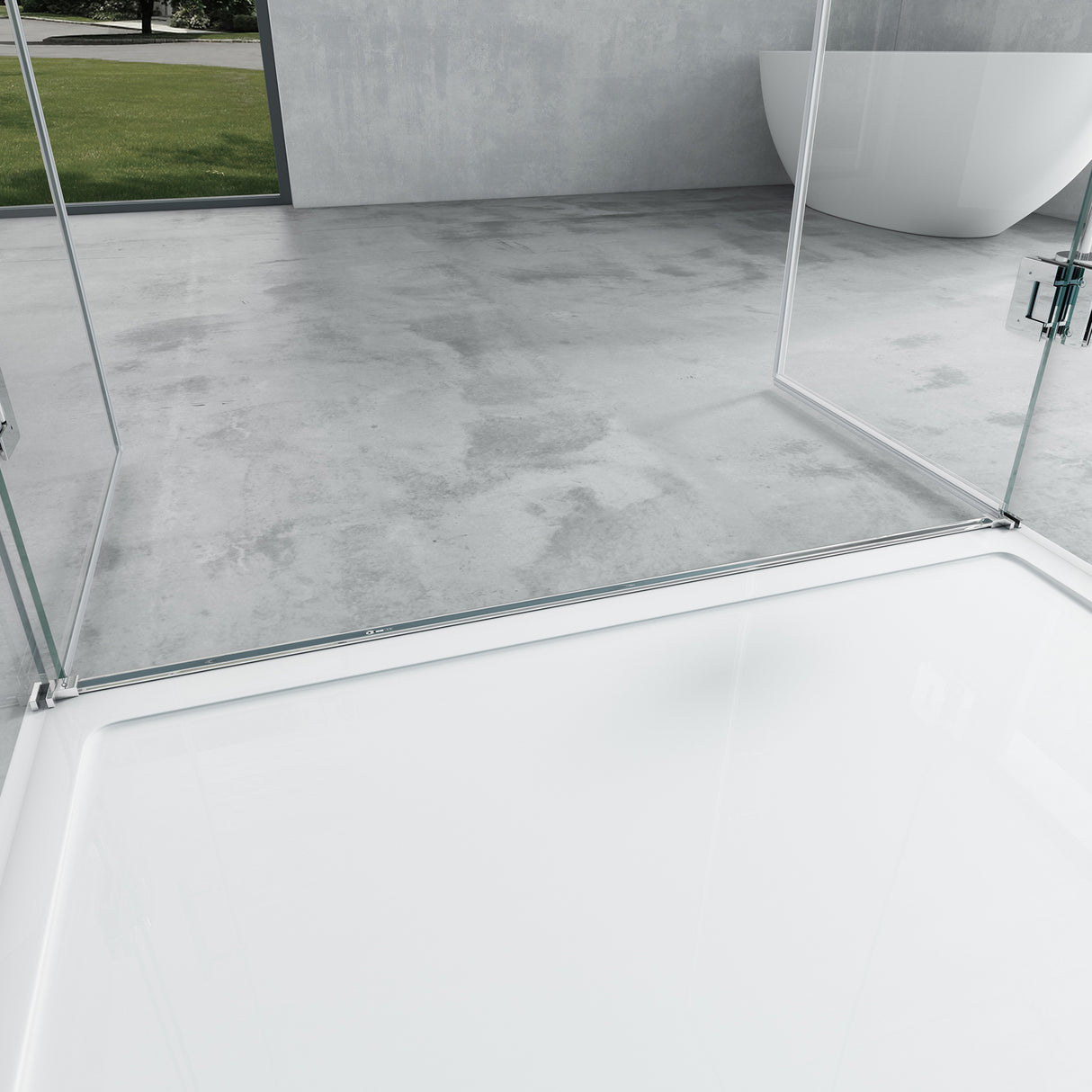 glasvilla Duschkabine U-Form Duschabtrennung 8mm ESG en Klarglas Nano-Beschichtung Ravenna40UK