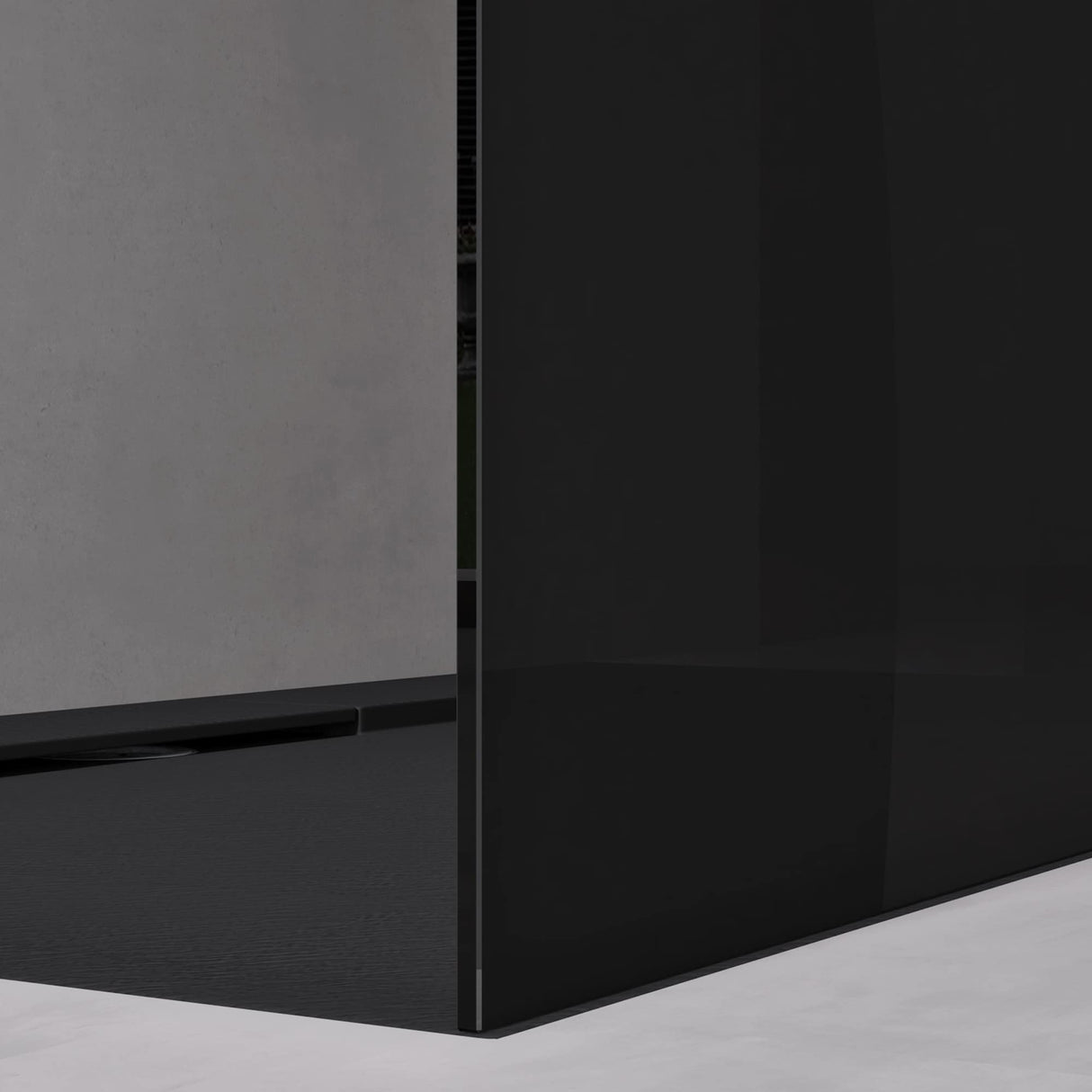 glasvilla Mampara de ducha Separación de ducha 2 Barra de soporte para ducha a ras de suelo 10mm vidrio de seguridad ESG con recubrimiento nano Estabilizador rectangular Bremen02+2