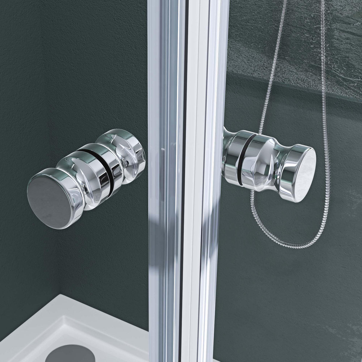 glasvilla Duschkabine Falttür 180° Klarglas ESG Klappbar & Faltbar Duschtür Lotus-Effekt NANO Eckeinstieg R26