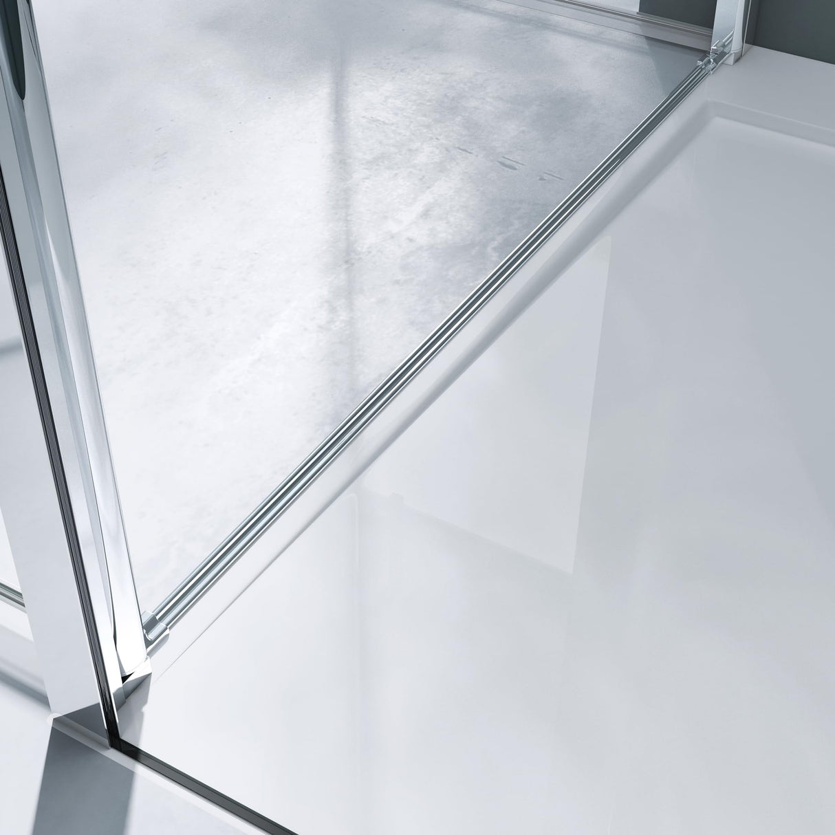 glasvilla Cabina de Ducha Cromo y Negro Separación de Ducha con Puerta Abatible Mecanismo de Elevación y Bajada 8mm Vidrio de Seguridad ESG Recubrimiento Nano Ravenna66K