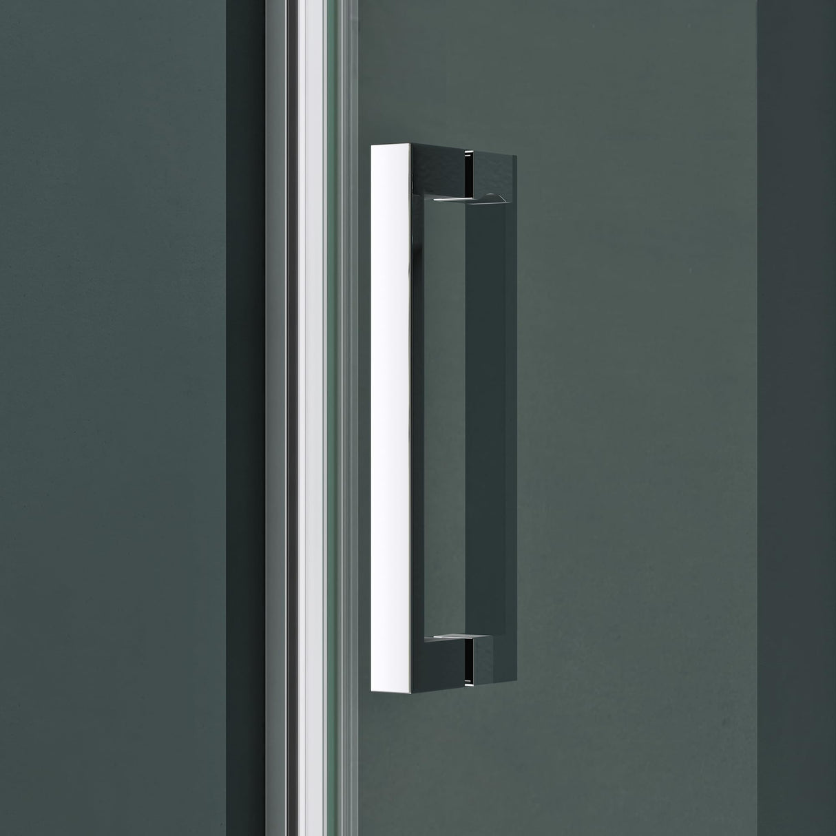 glasvilla Puerta de ducha Puerta de nicho ducha Separación de ducha Cromo y Negro Cabina de ducha Puerta oscilante 8mm vidrio de seguridad ESG con recubrimiento nano Mecanismo de elevación y descenso Vidrio claro y vidrio esmerilado Rayas Teramo36K