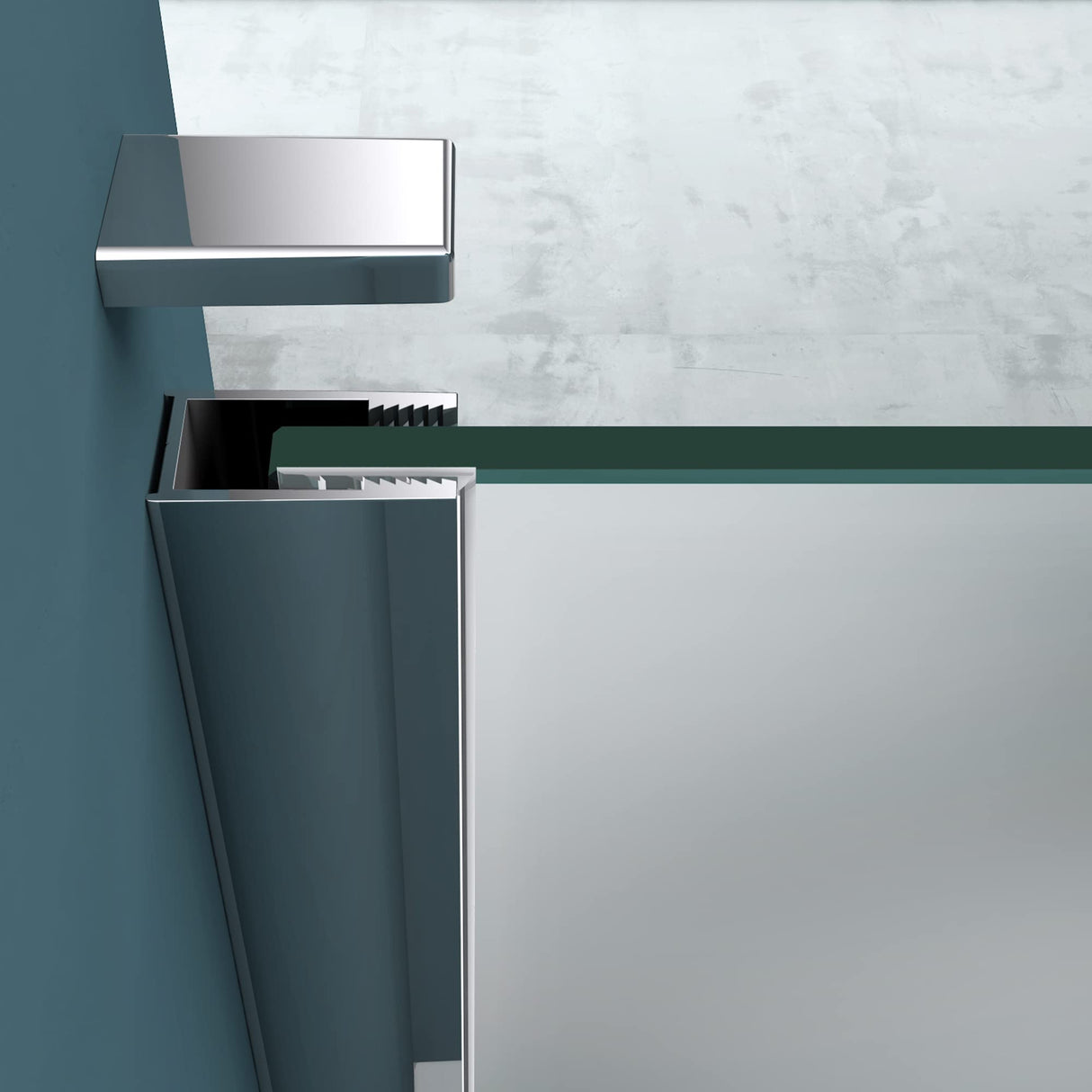 glasvilla Duschwand para ducha Duschabtrennung Walk-In ESG-Sicherheitsglas 10mm NANO Glas BRAM1&3 Bremen2BL