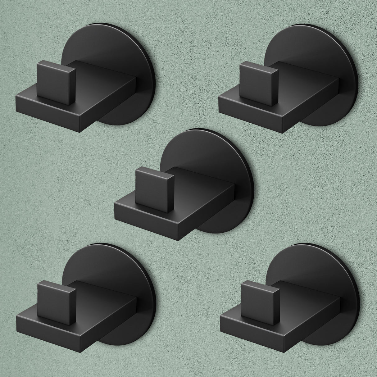 Glasvilla Design – Ganchos de pared de acero inoxidable Stalo-08 / Stalo-09 con montaje adhesivo o atornillado