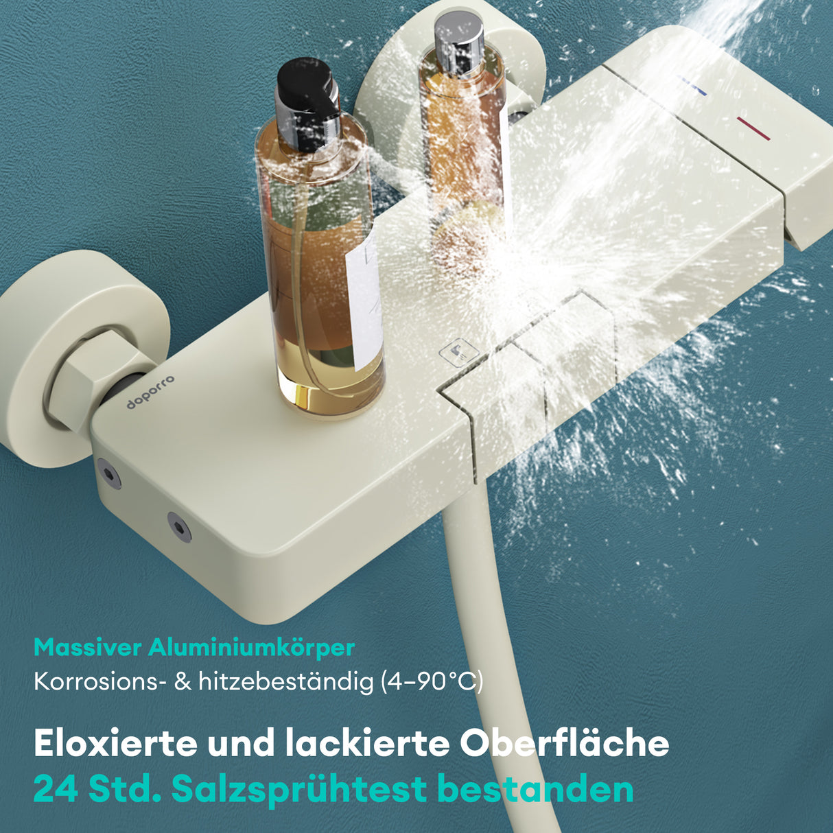 glasvilla sistema de ducha con ducha de lluvia cabezal de ducha 3 tipos de chorro ajustable en altura ducha de mano con salida inferior de aluminio sistema de ducha10