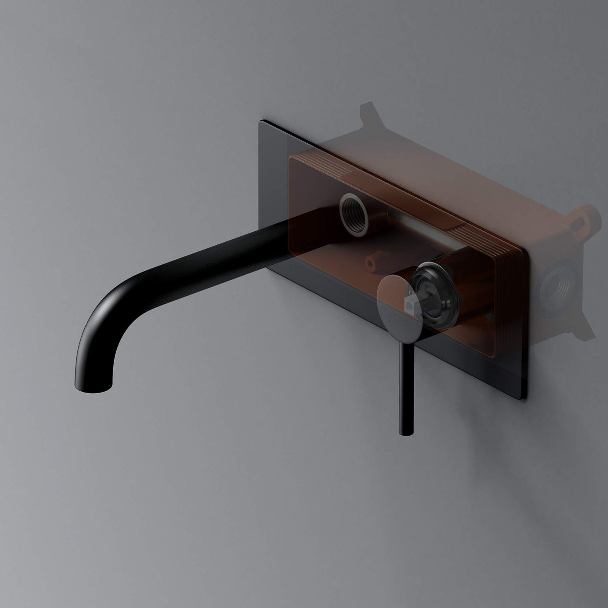 glasvilla Armatur Wandarmatur edel verchromt Waschbeckenarmatur inkl. Einbaukörper