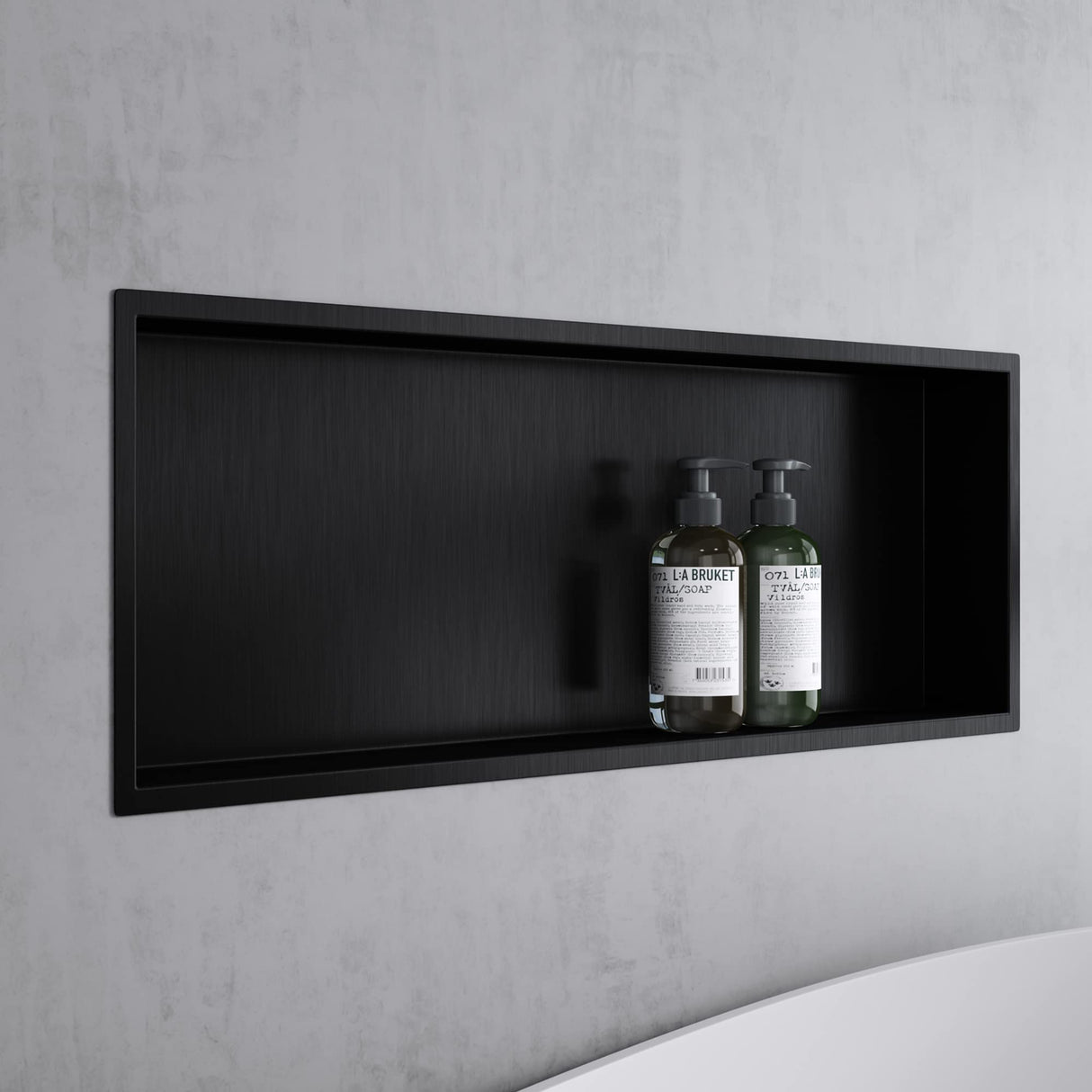 glasvilla Duschnische Bad Wandnische befliesbar aus Edelstahl Duschregal einfache Montage