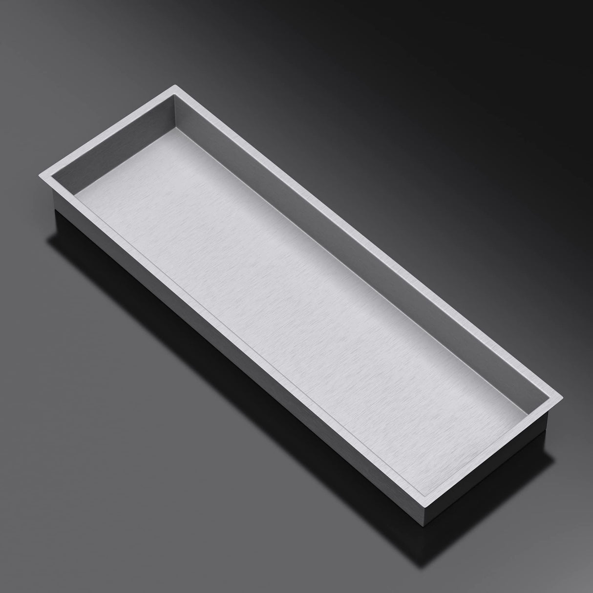 glasvilla Duschnische Bad Wandnische befliesbar aus Edelstahl Duschregal einfache Montage