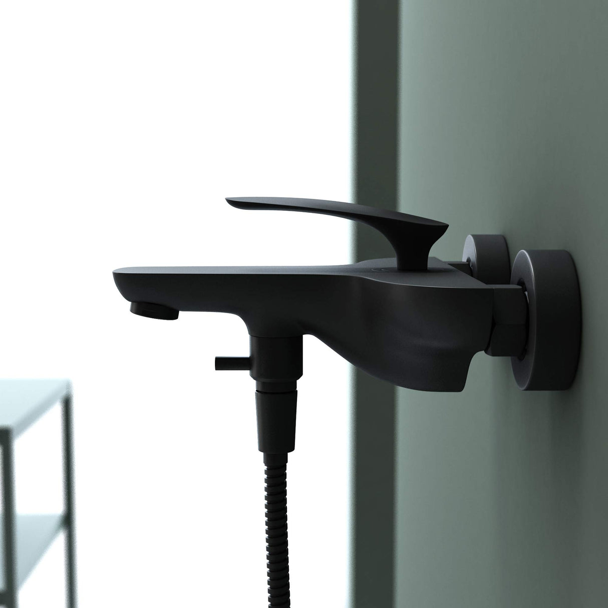 glasvilla Sistema de ducha Ducha de mano y Mezclador monomando incl. 3 tipos de chorro