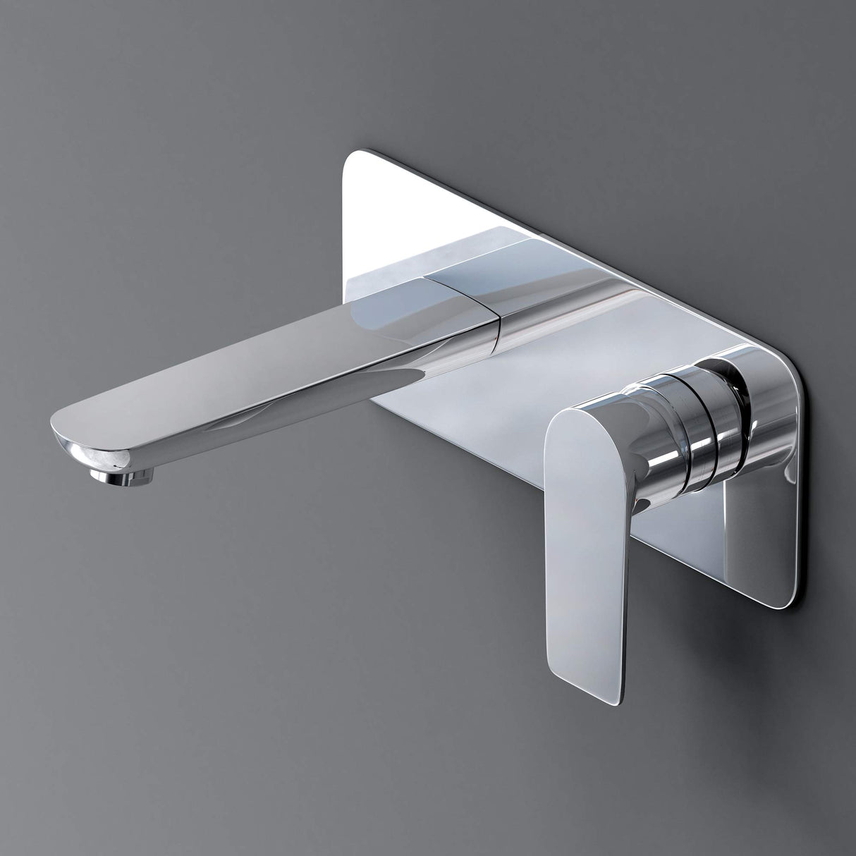 glasvilla Armatur Wandarmatur edel verchromt Waschbeckenarmatur inkl. Einbaukörper