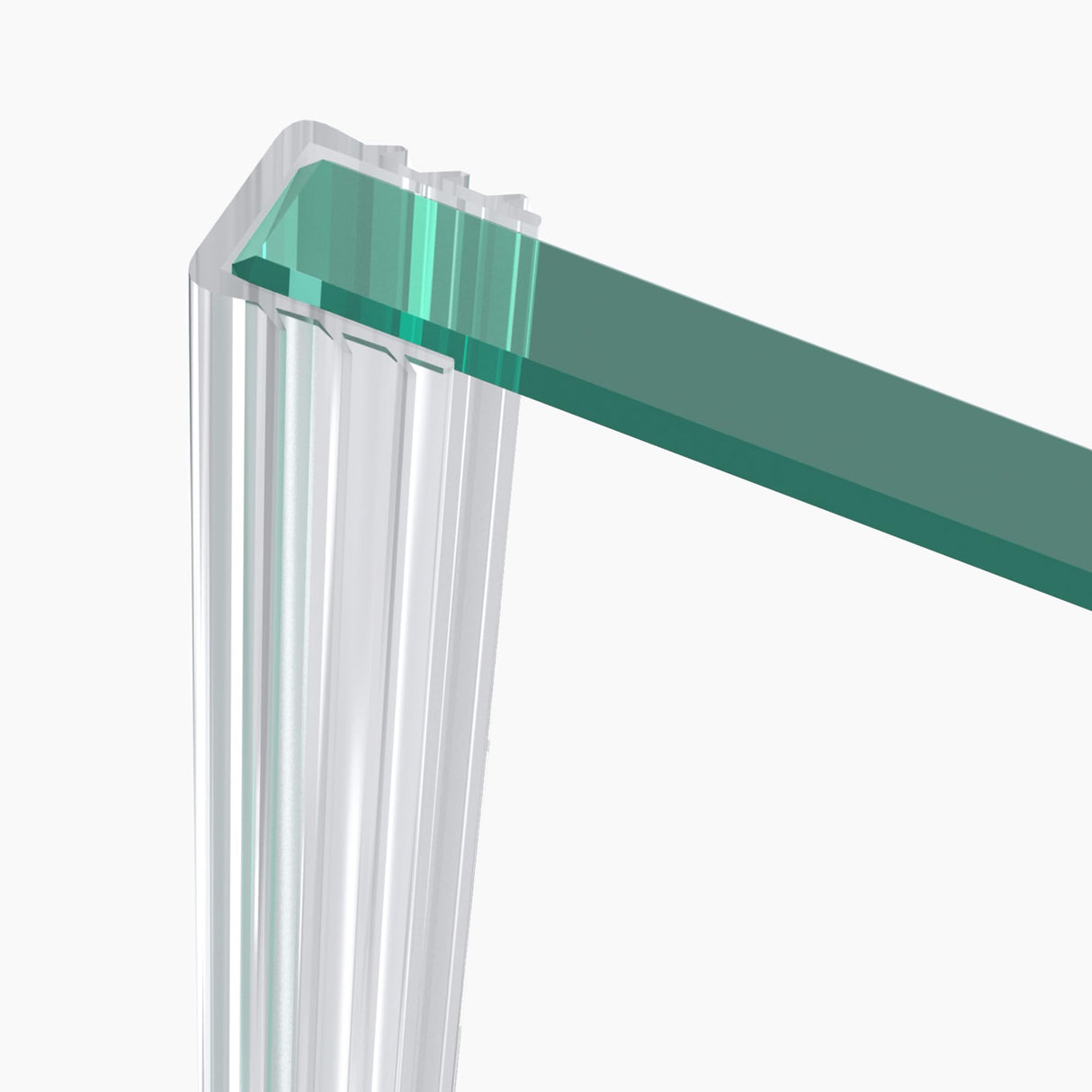 glasvilla Junta de ducha Sello de ducha Puerta de vidrio para 6mm - 10mm Grosor de vidrio Junta de repuesto Pared de ducha Sello de pared