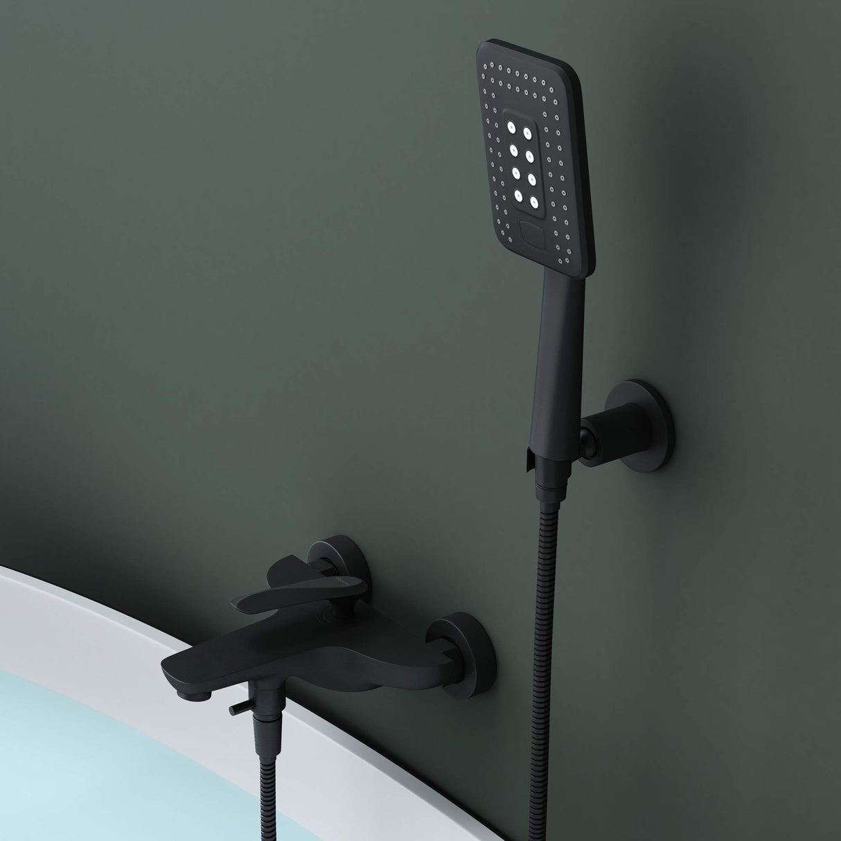 glasvilla Sistema de ducha Ducha de mano y Mezclador monomando incl. 3 tipos de chorro