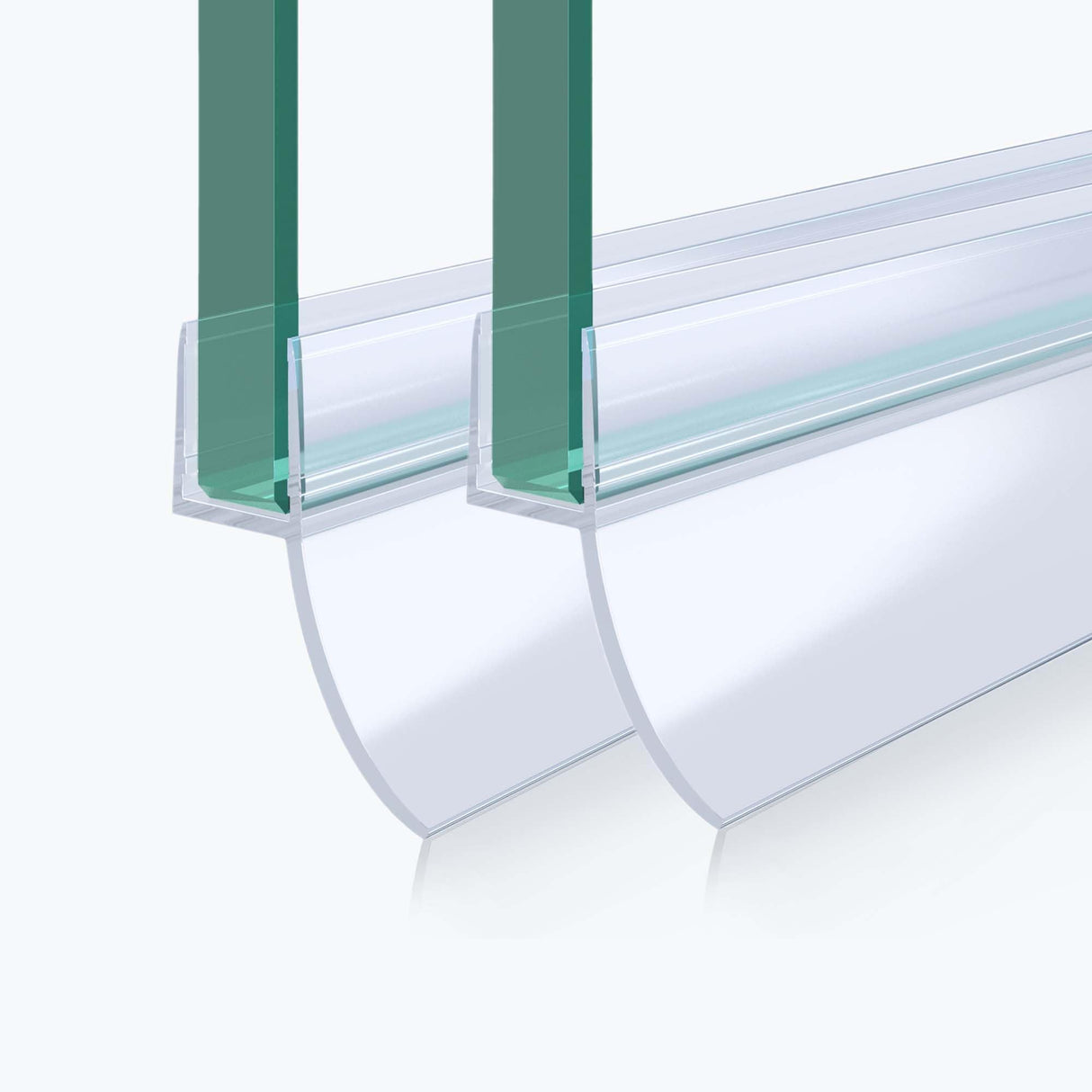 glasvilla Duschdichtung Duschlippe | Duschtürdichtung 6mm - 8mm Glasstärke | Ersatzdichtung Duschtür Duschwand recta