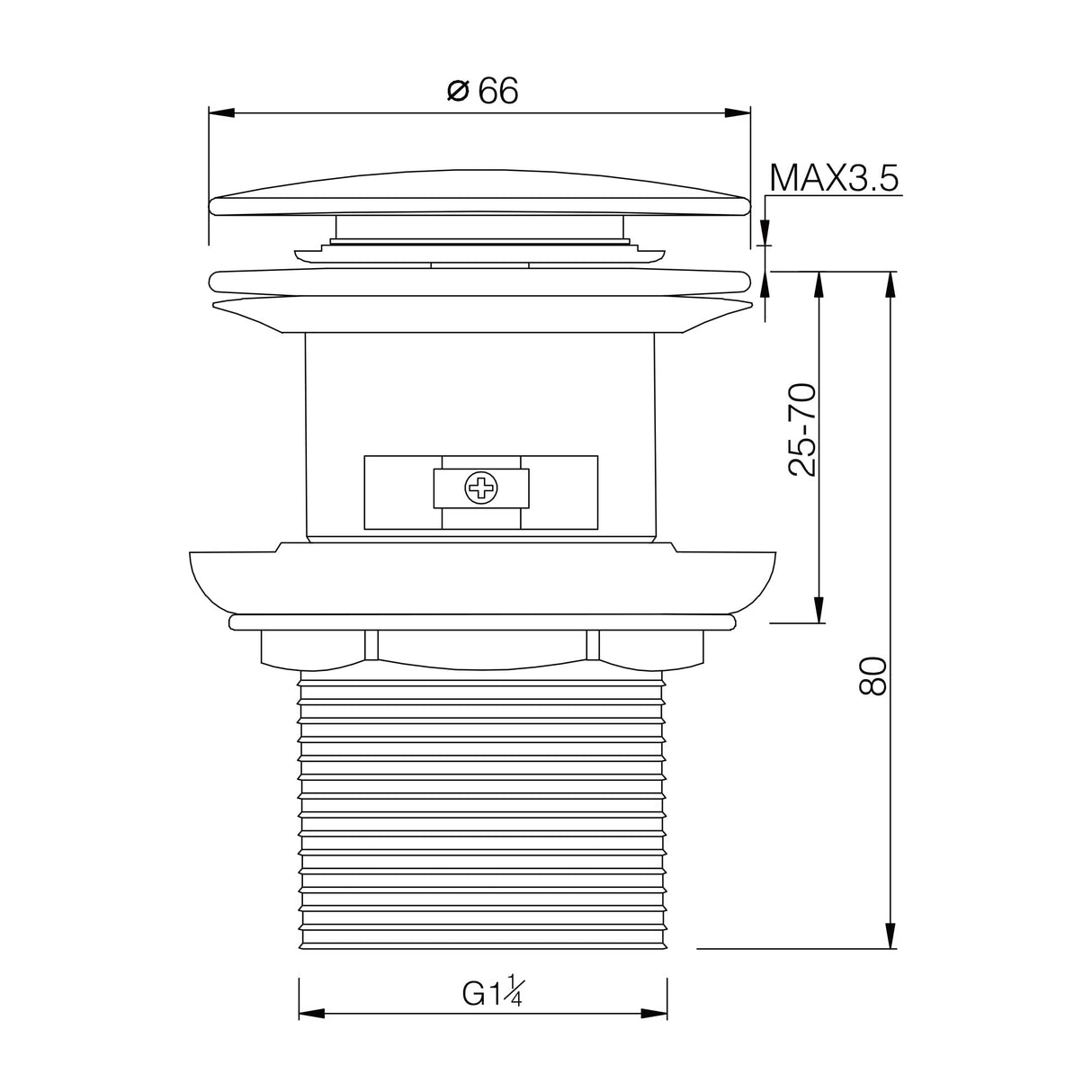 glasvilla Ablaufgarnitur Waschbeckenstöpsel | Waschtisch Stöpsel für alle DIN-Waschbecken
