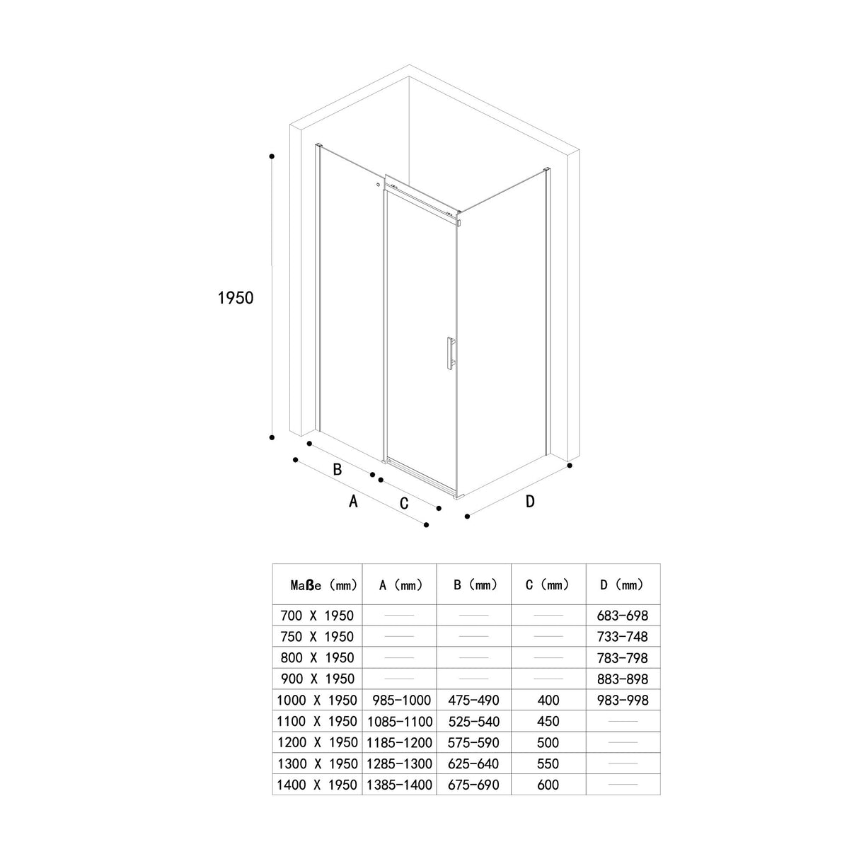 galsvilla Duschkabine Duschabtrennung 8mm Sicherheitsglas mit NANO Eck-Dusche mit Schiebetür Ravenna18
